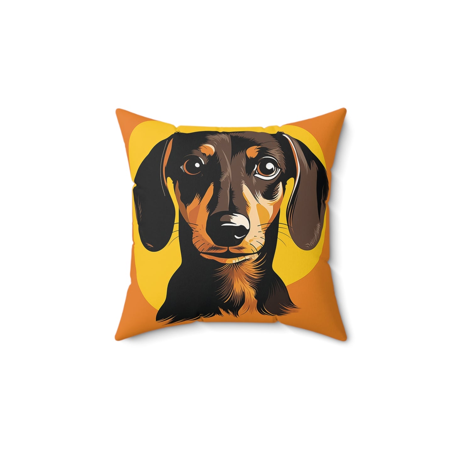 Dachshund Spun Polyester Square Pillow