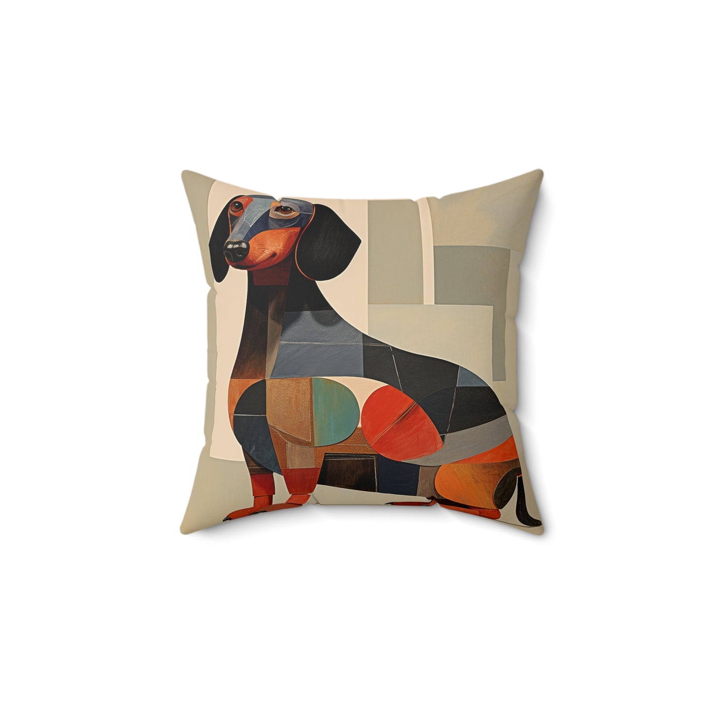 Dachshund Spun Polyester Square Pillow