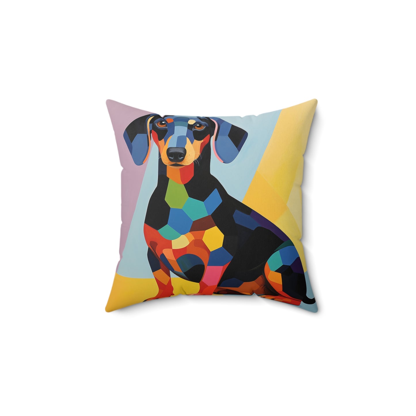 Dachshund Spun Polyester Square Pillow