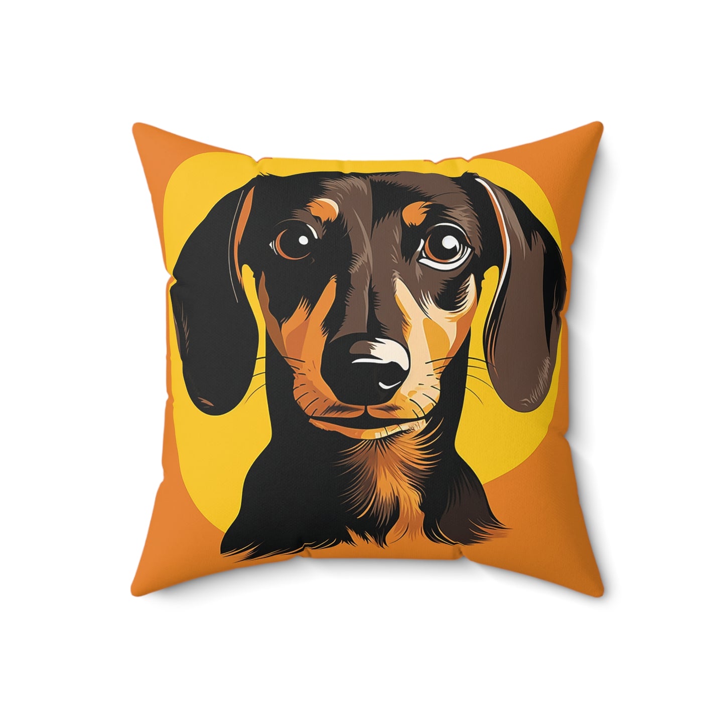 Dachshund Spun Polyester Square Pillow