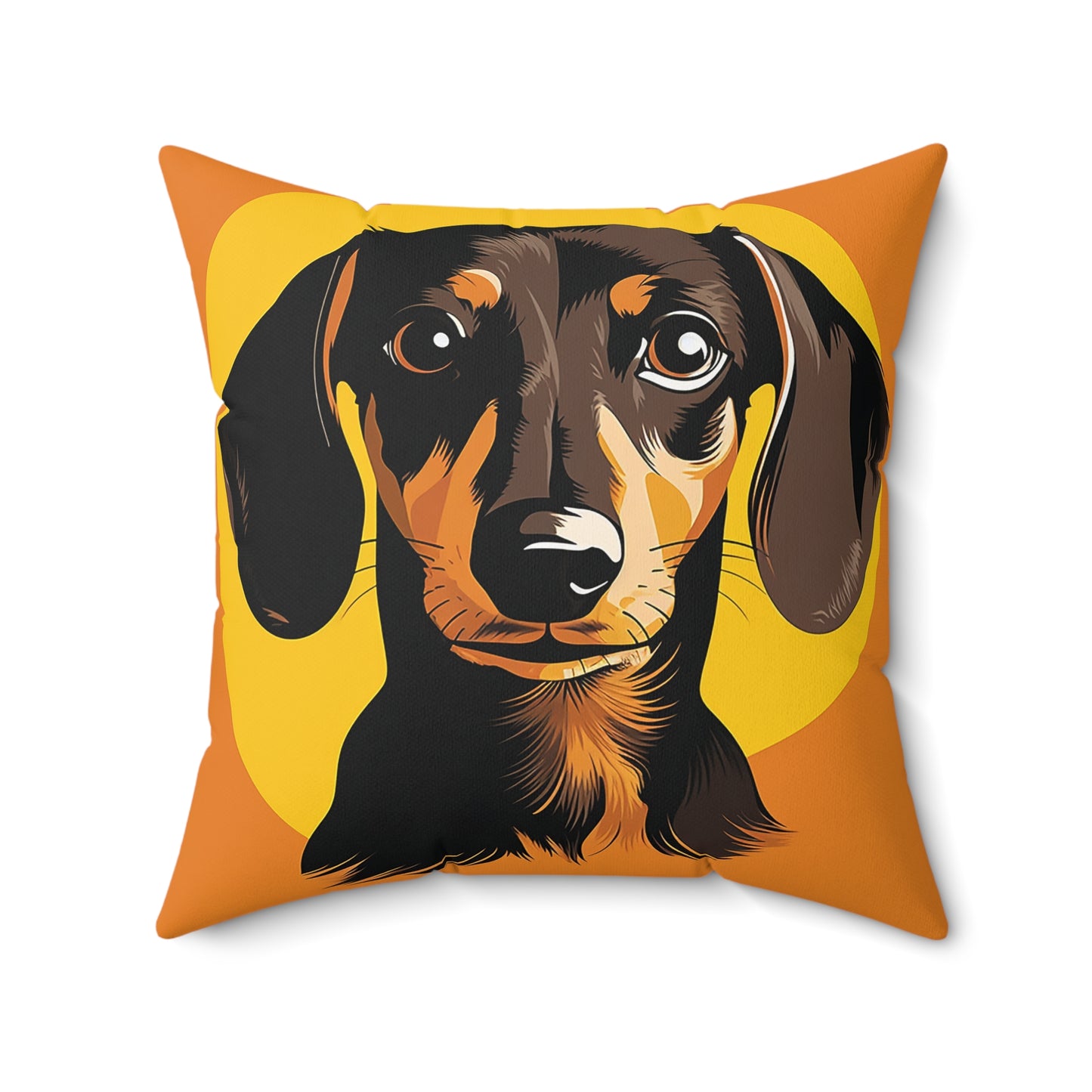 Dachshund Spun Polyester Square Pillow