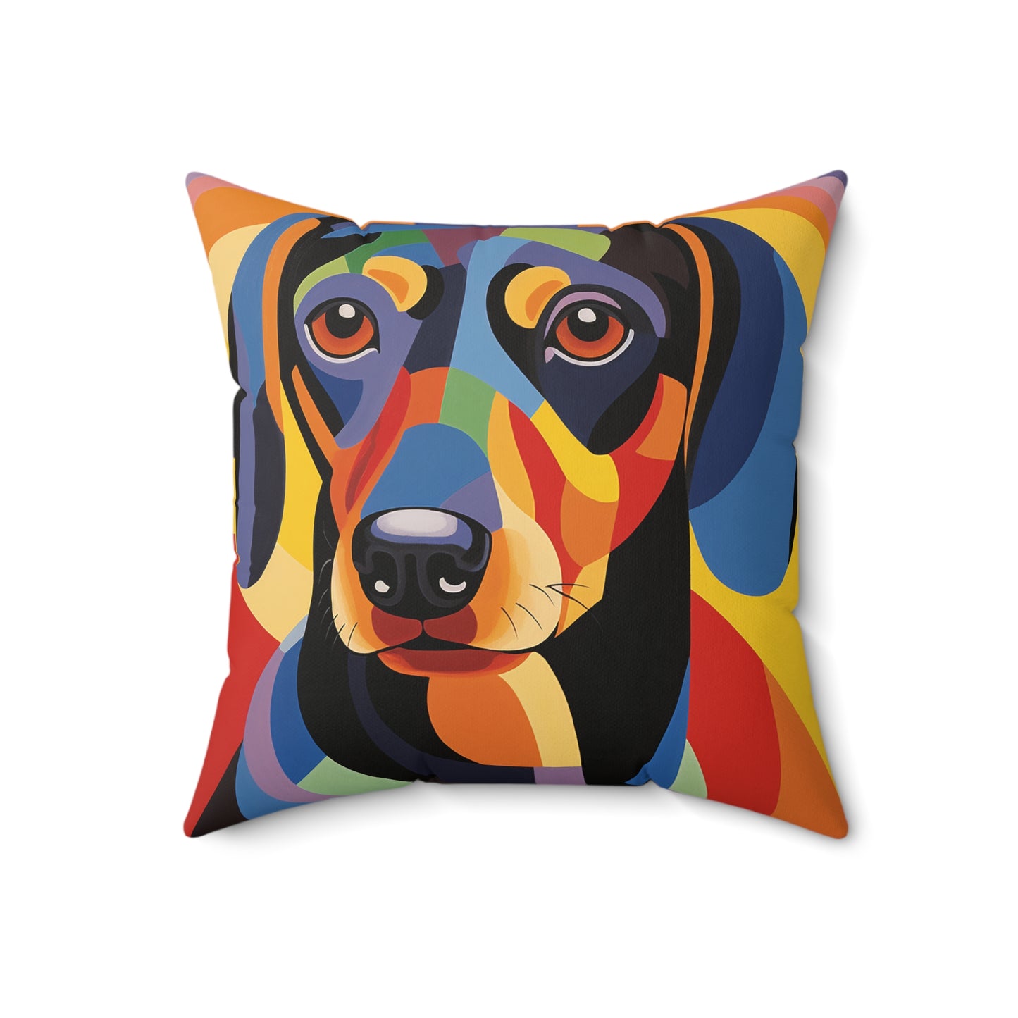 Dachshund Spun Polyester Square Pillow