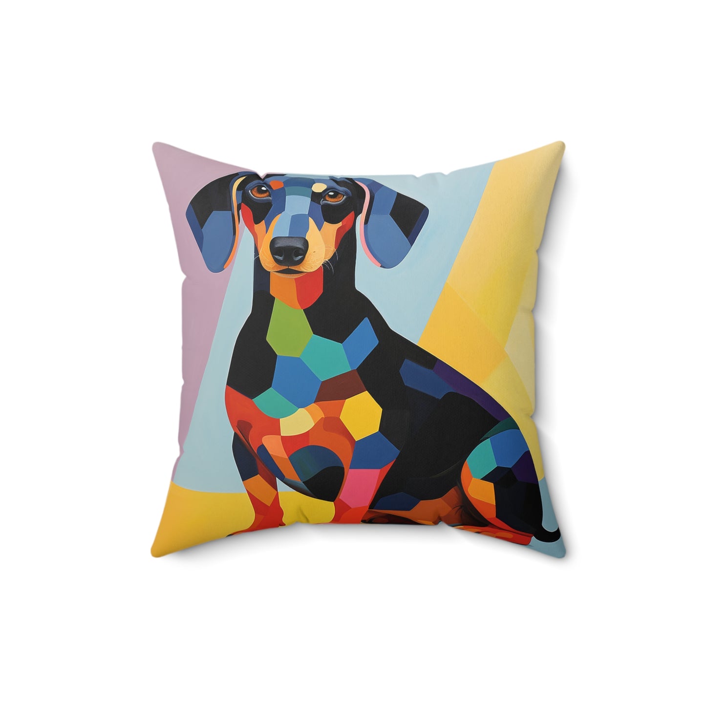 Dachshund Spun Polyester Square Pillow