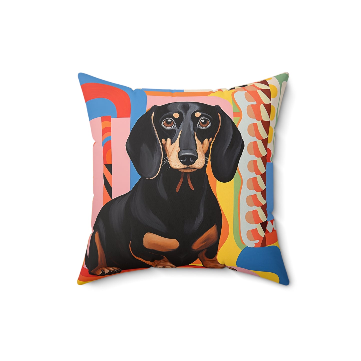 Dachshund Spun Polyester Square Pillow