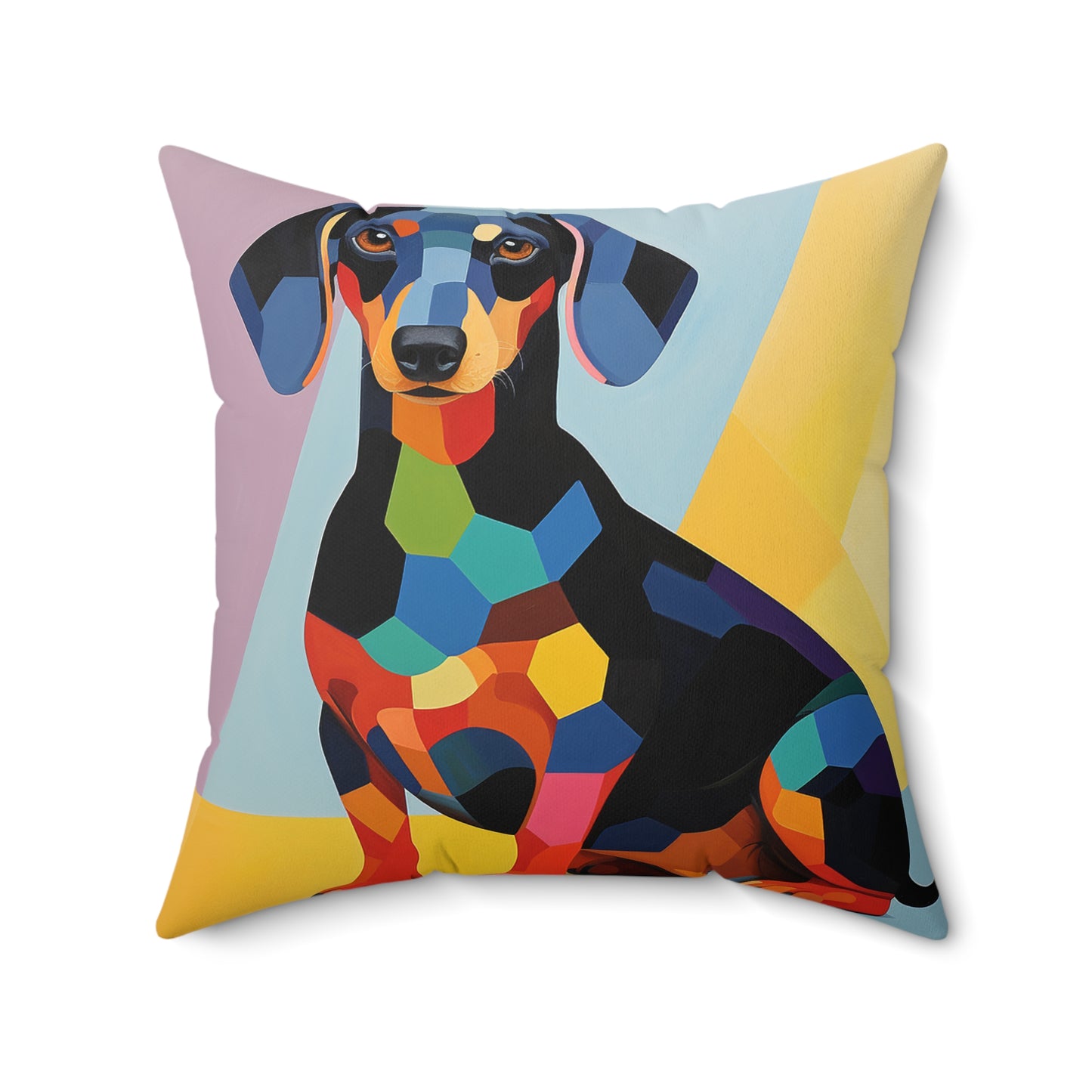 Dachshund Spun Polyester Square Pillow