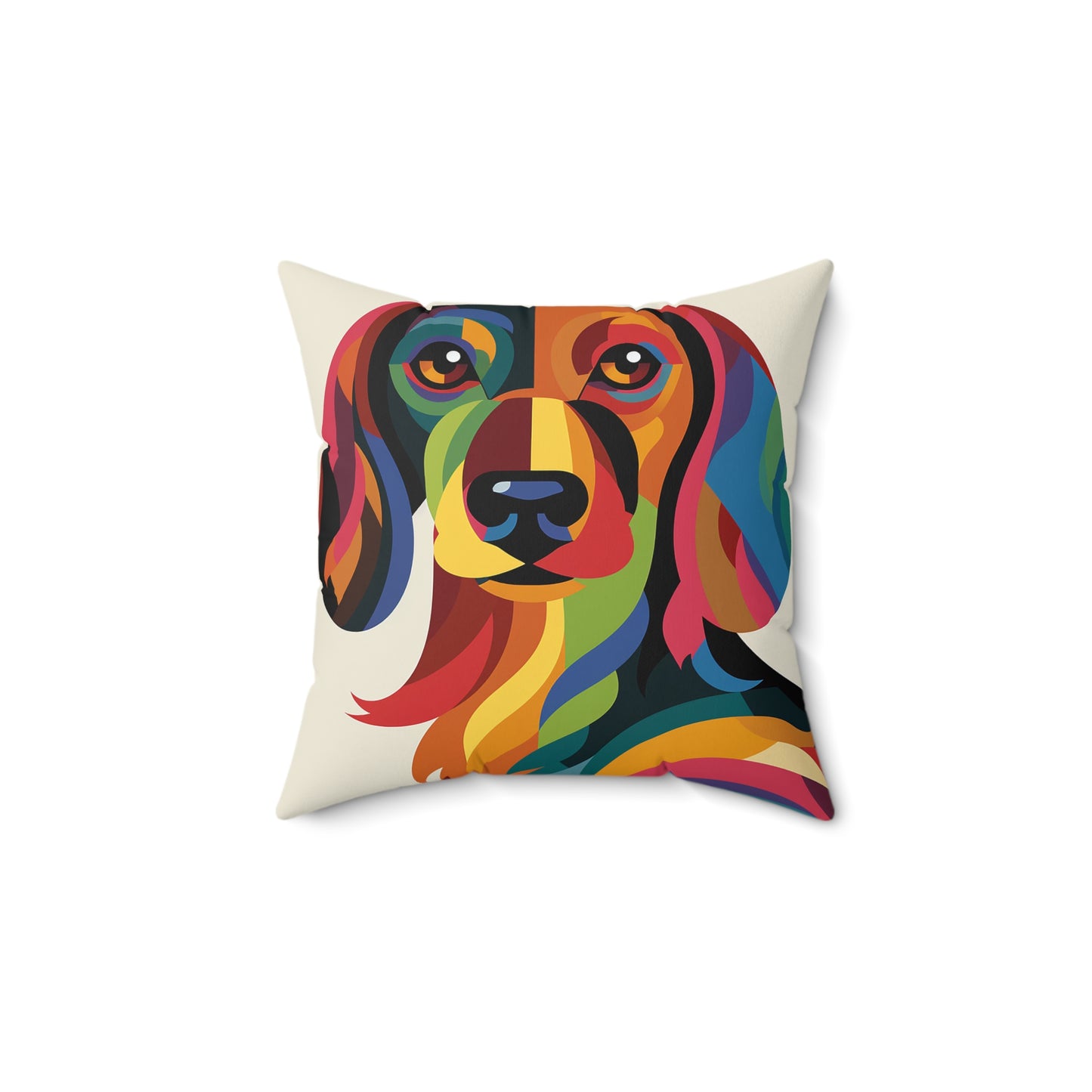 Dachshund Spun Polyester Square Pillow