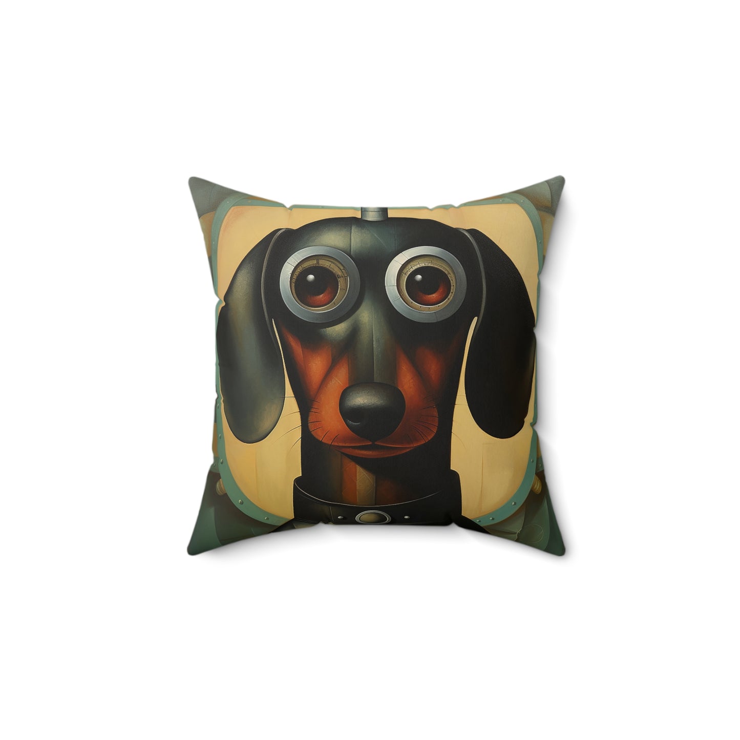 Dachshund Spun Polyester Square Pillow