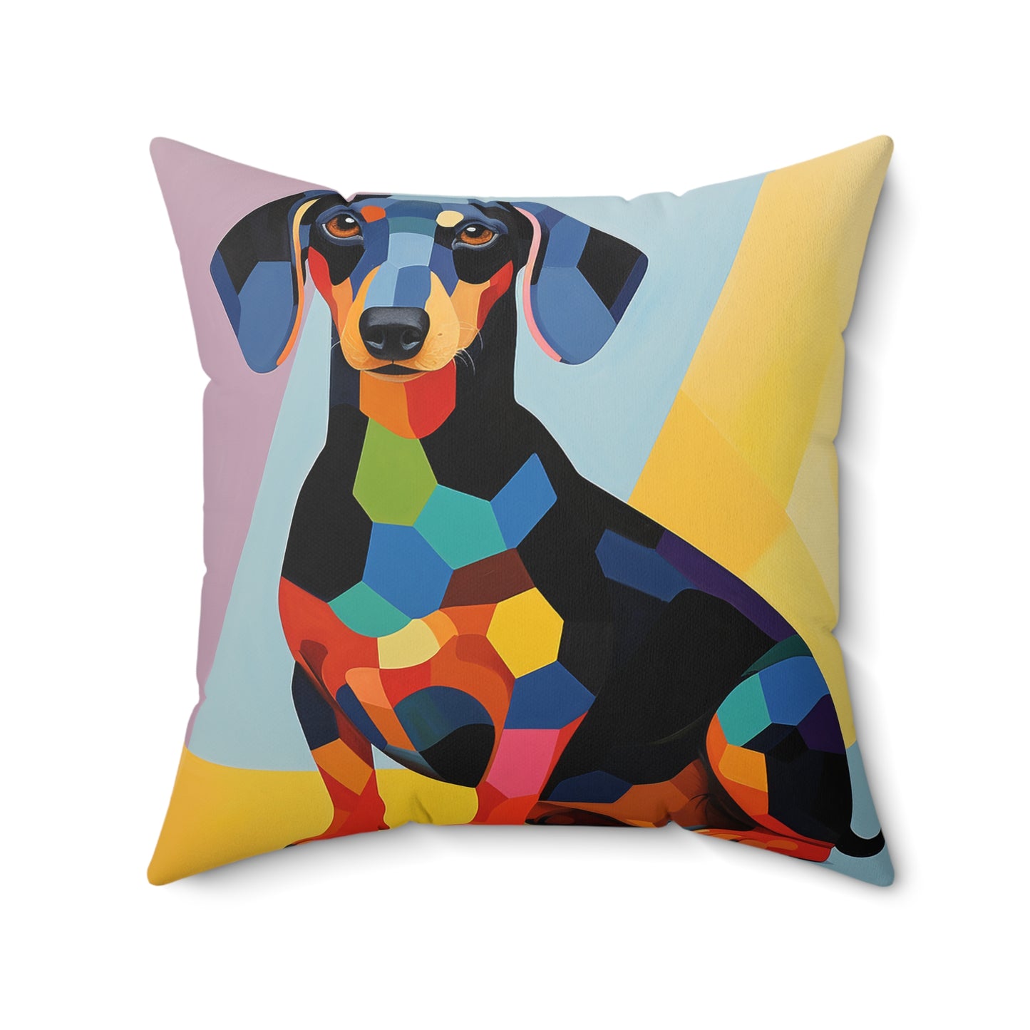 Dachshund Spun Polyester Square Pillow