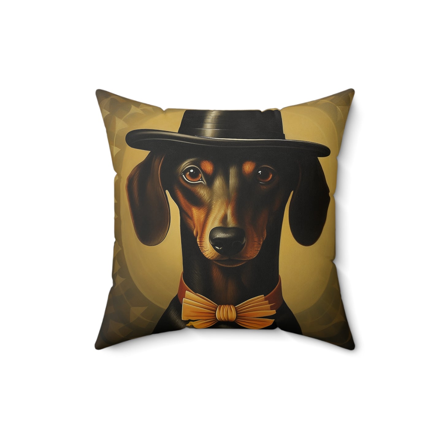 Dachshund Spun Polyester Square Pillow