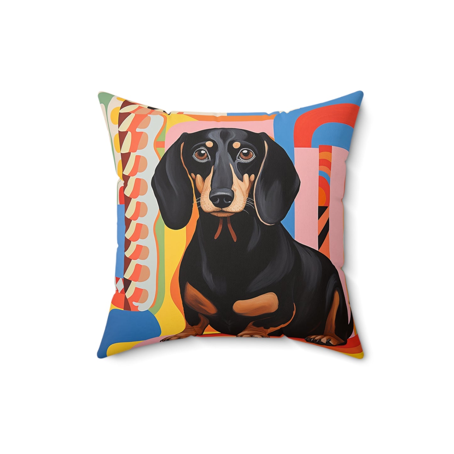 Dachshund Spun Polyester Square Pillow