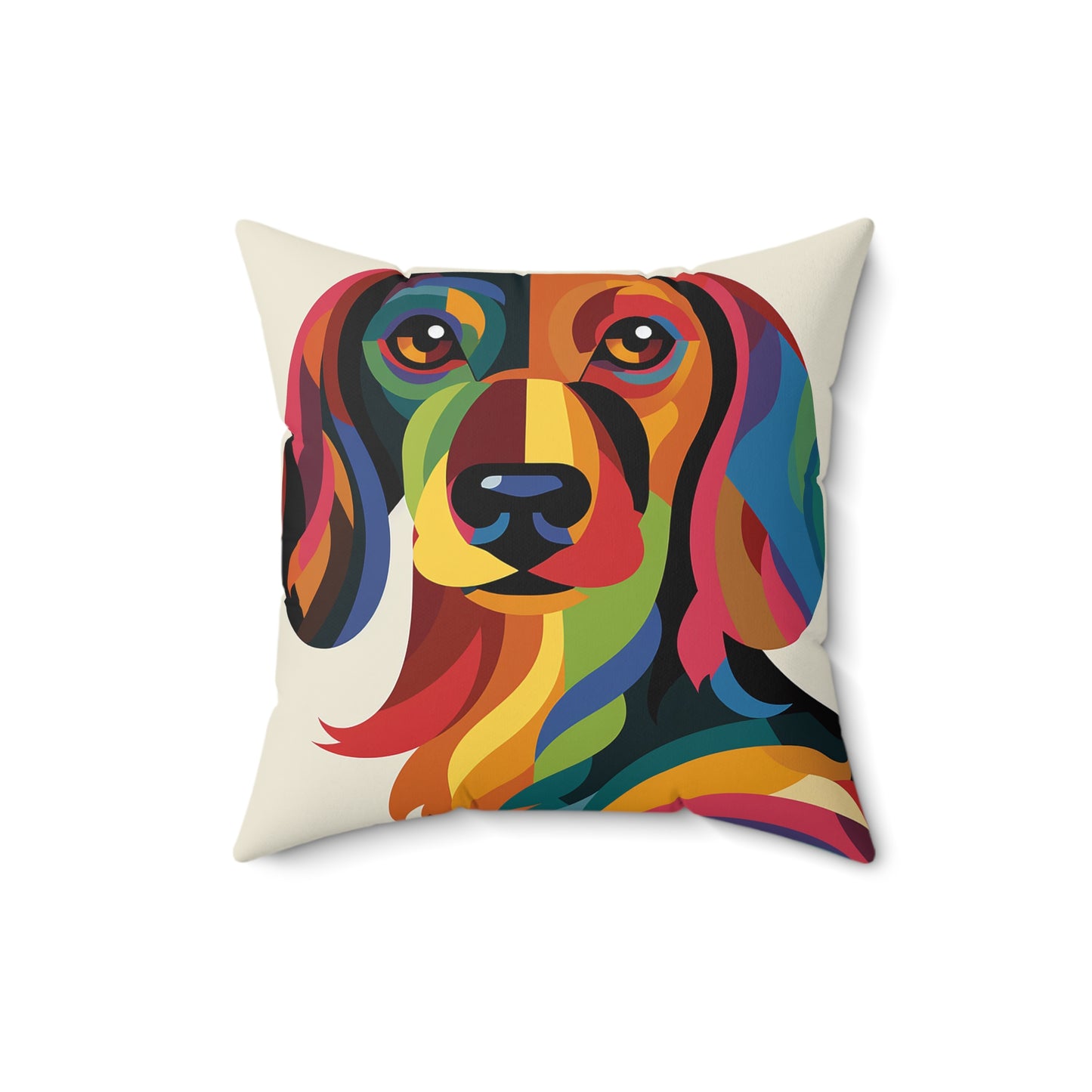 Dachshund Spun Polyester Square Pillow