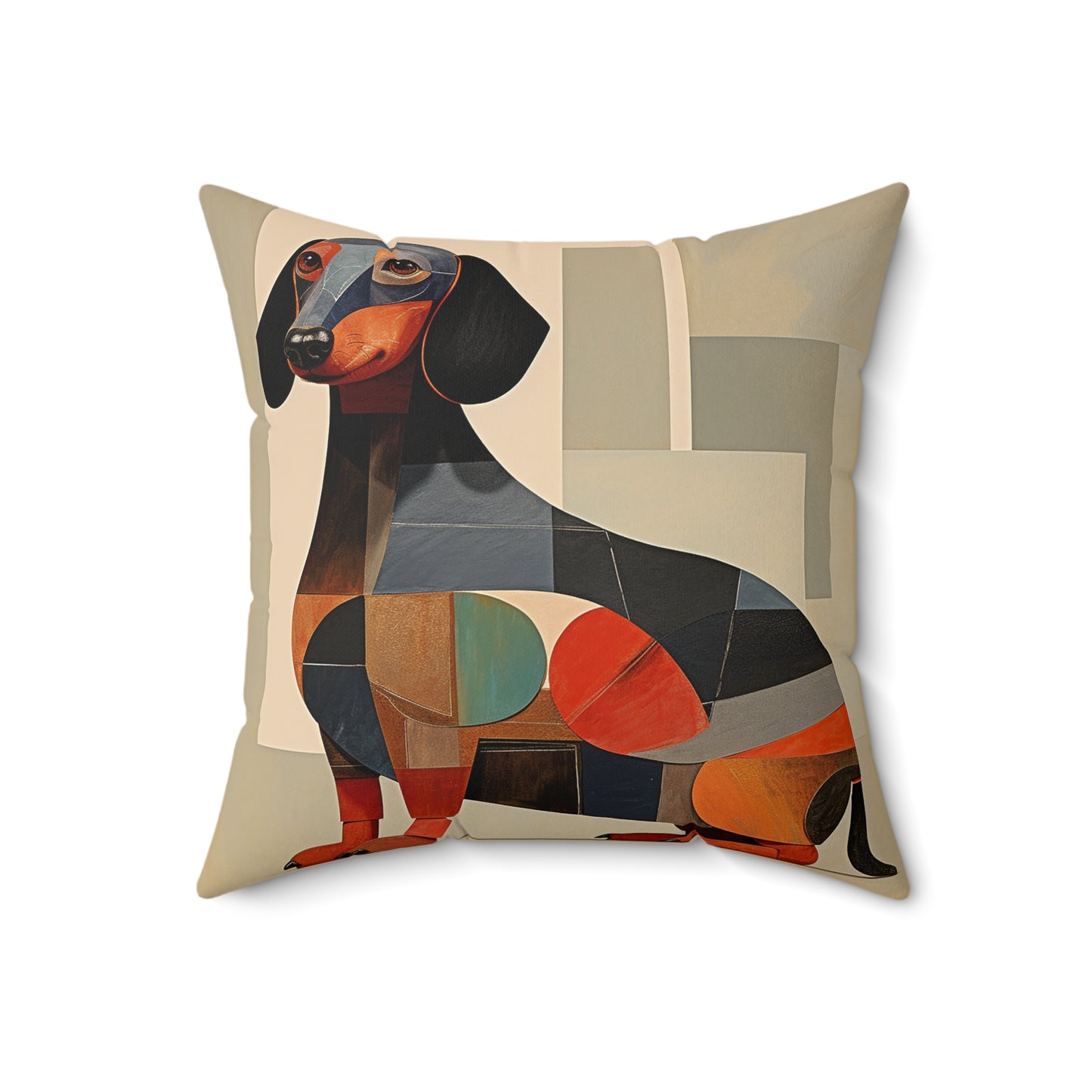 Dachshund Spun Polyester Square Pillow