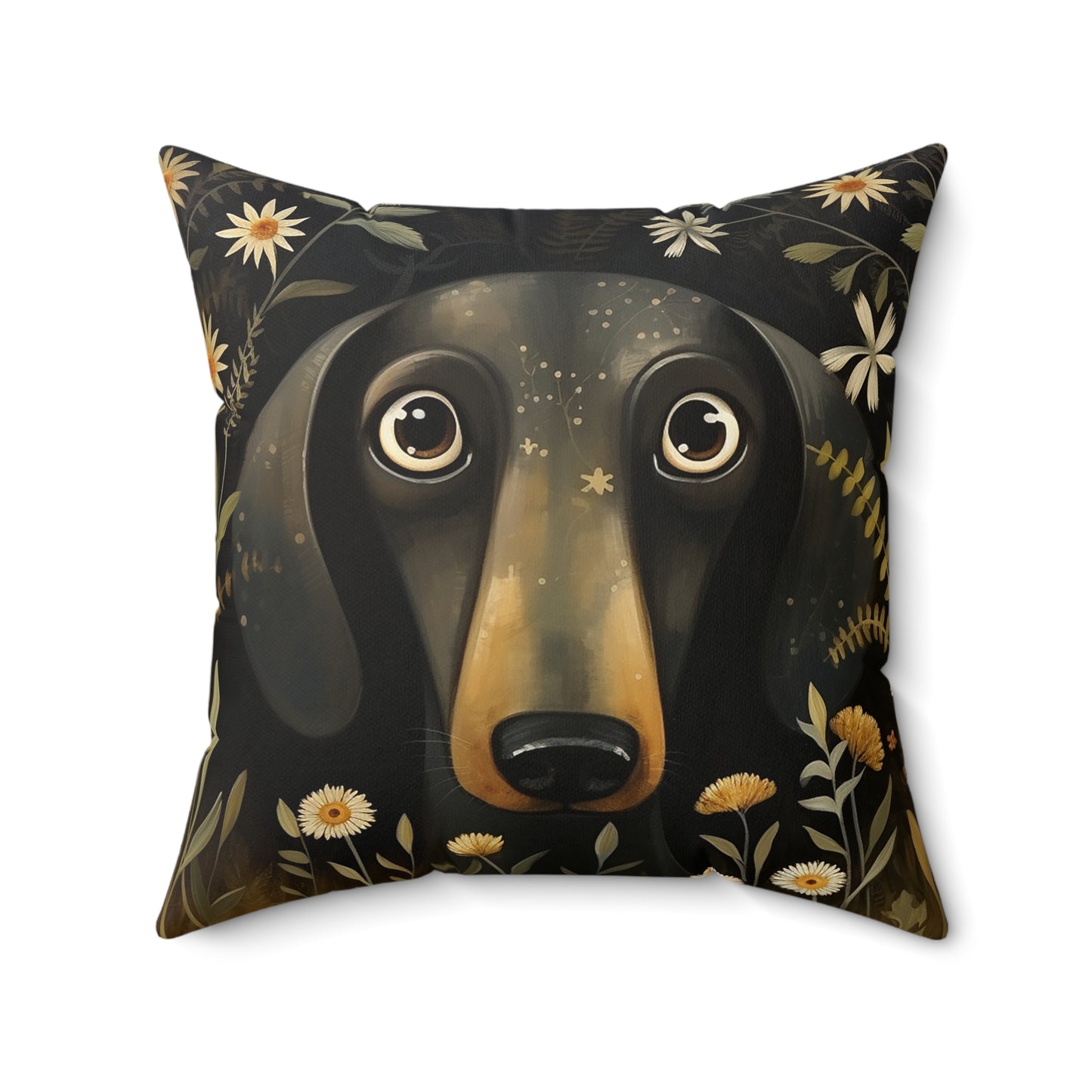 Dachshund Spun Polyester Square Pillow