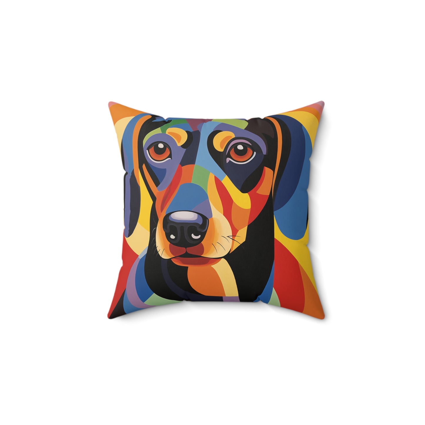 Dachshund Spun Polyester Square Pillow