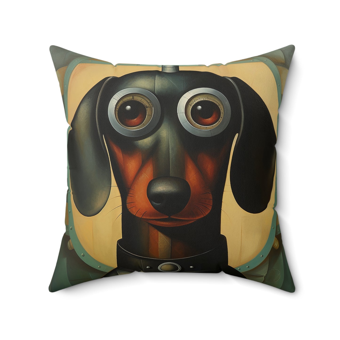 Dachshund Spun Polyester Square Pillow