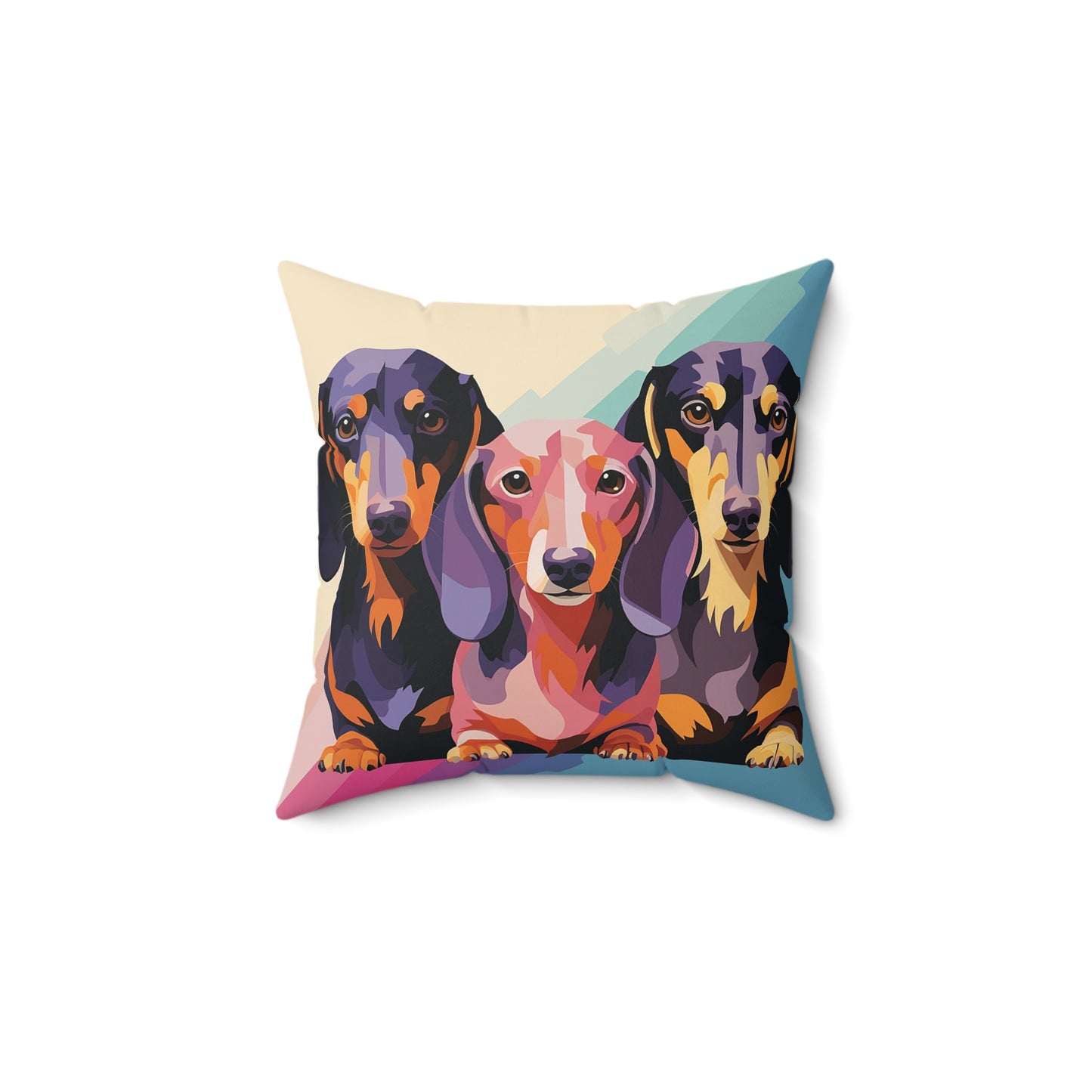 Dachshund Spun Polyester Square Pillow