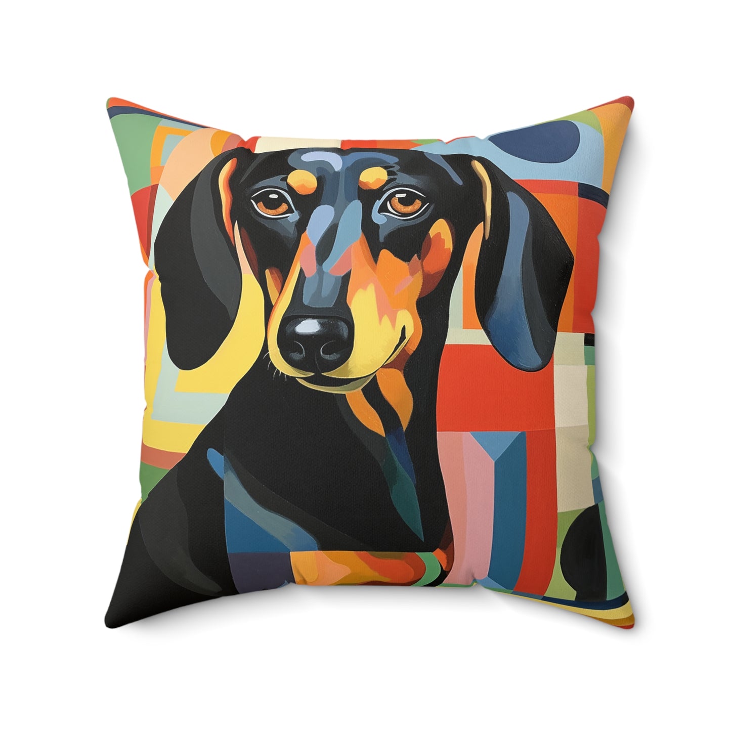 Dachshund Spun Polyester Square Pillow