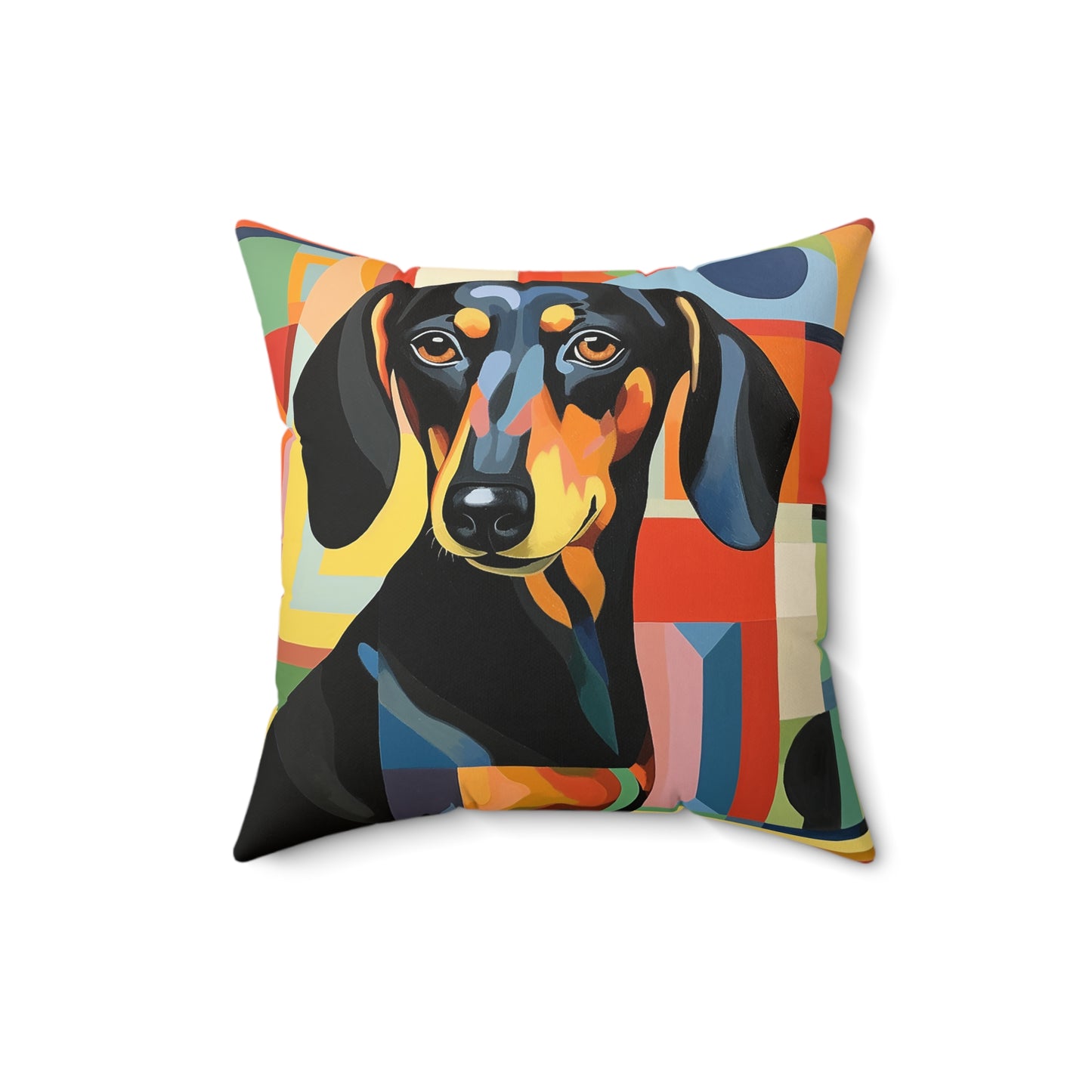 Dachshund Spun Polyester Square Pillow