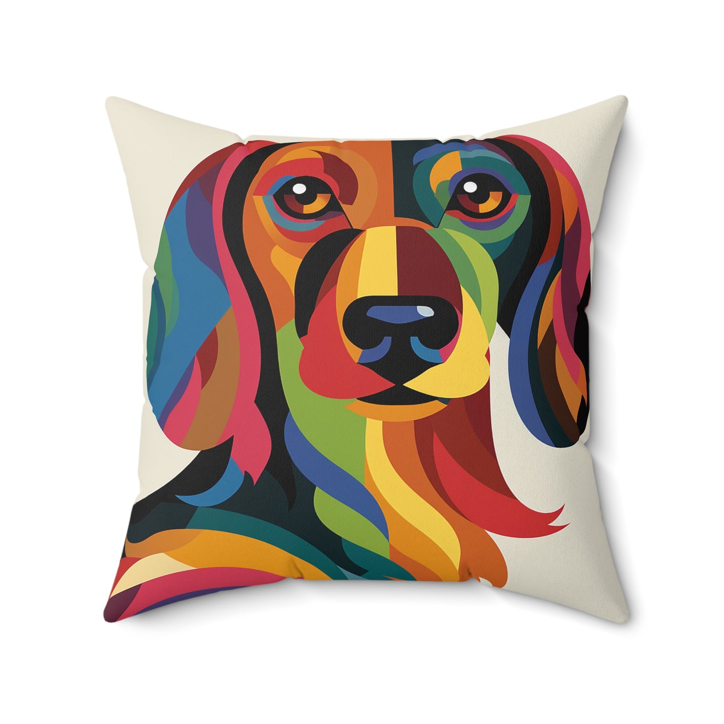 Dachshund Spun Polyester Square Pillow