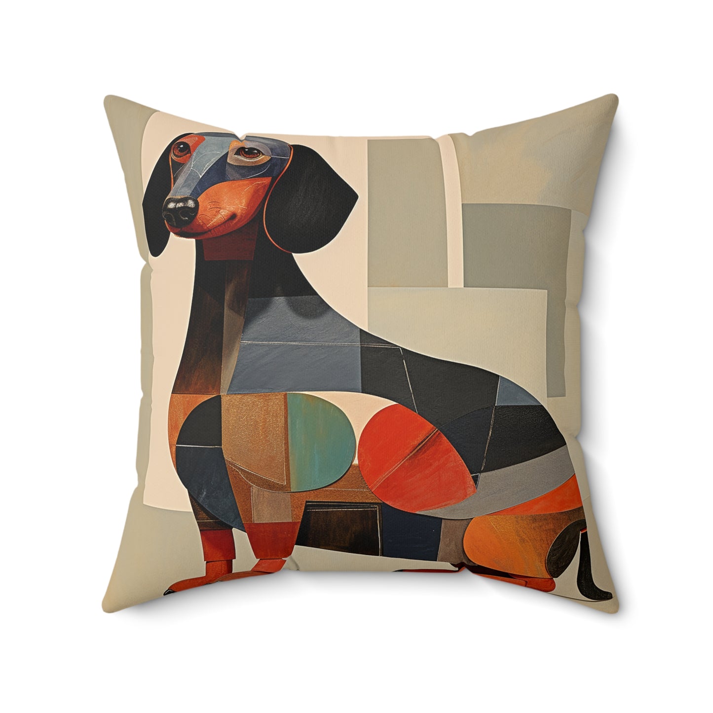 Dachshund Spun Polyester Square Pillow