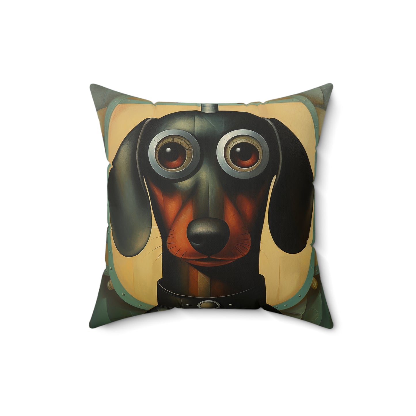 Dachshund Spun Polyester Square Pillow