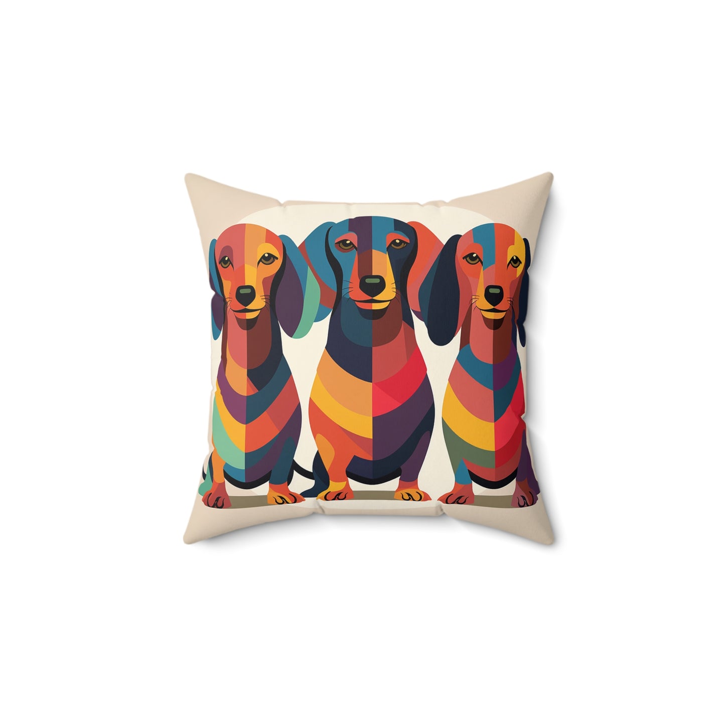 Dachshund Spun Polyester Square Pillow