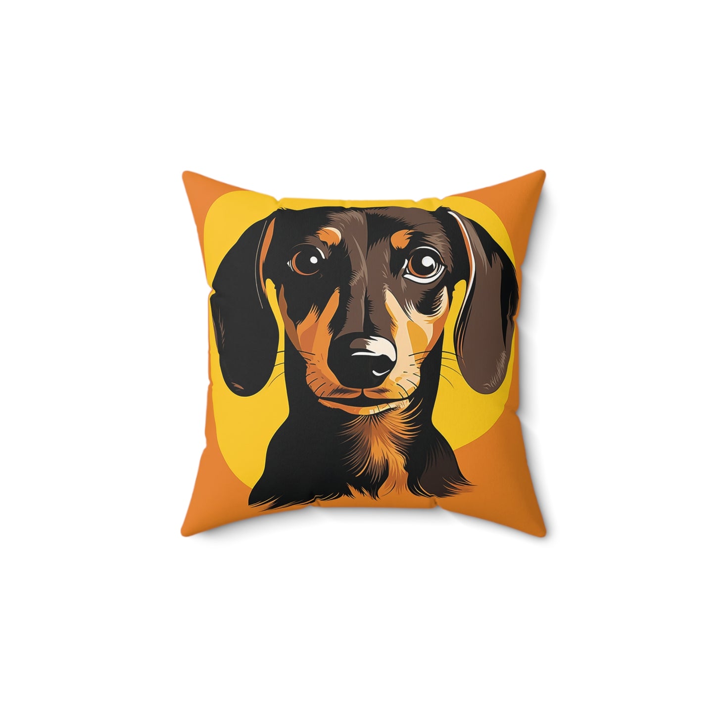 Dachshund Spun Polyester Square Pillow