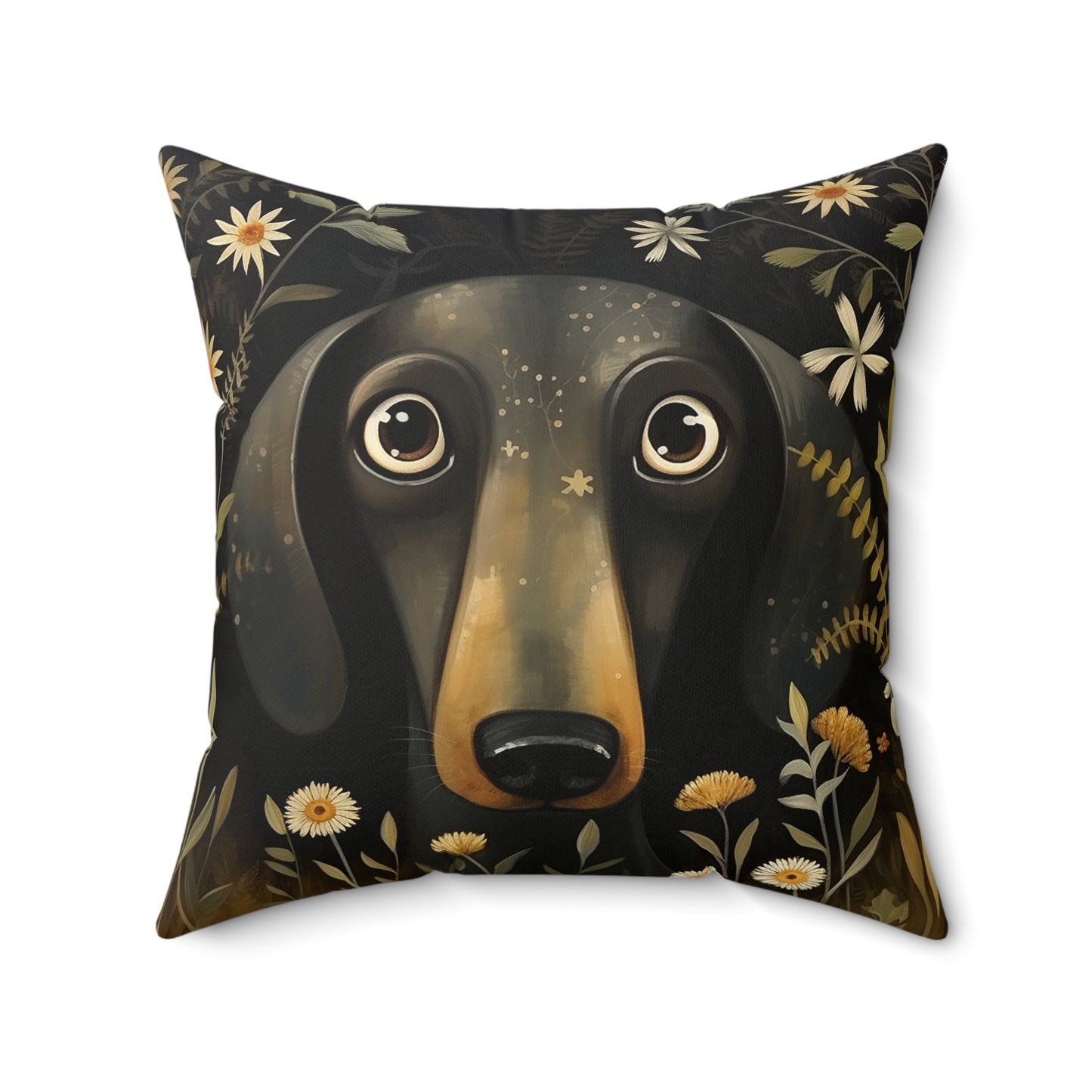 Dachshund Spun Polyester Square Pillow