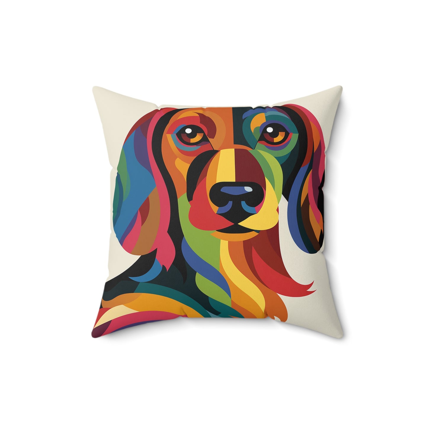 Dachshund Spun Polyester Square Pillow