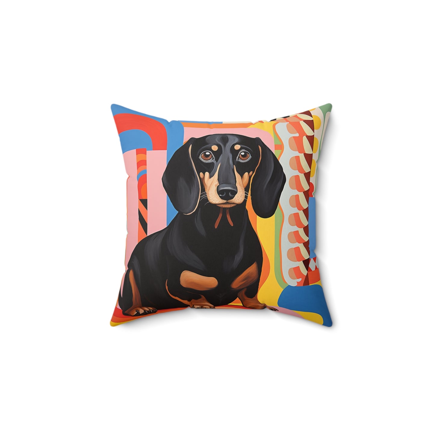 Dachshund Spun Polyester Square Pillow