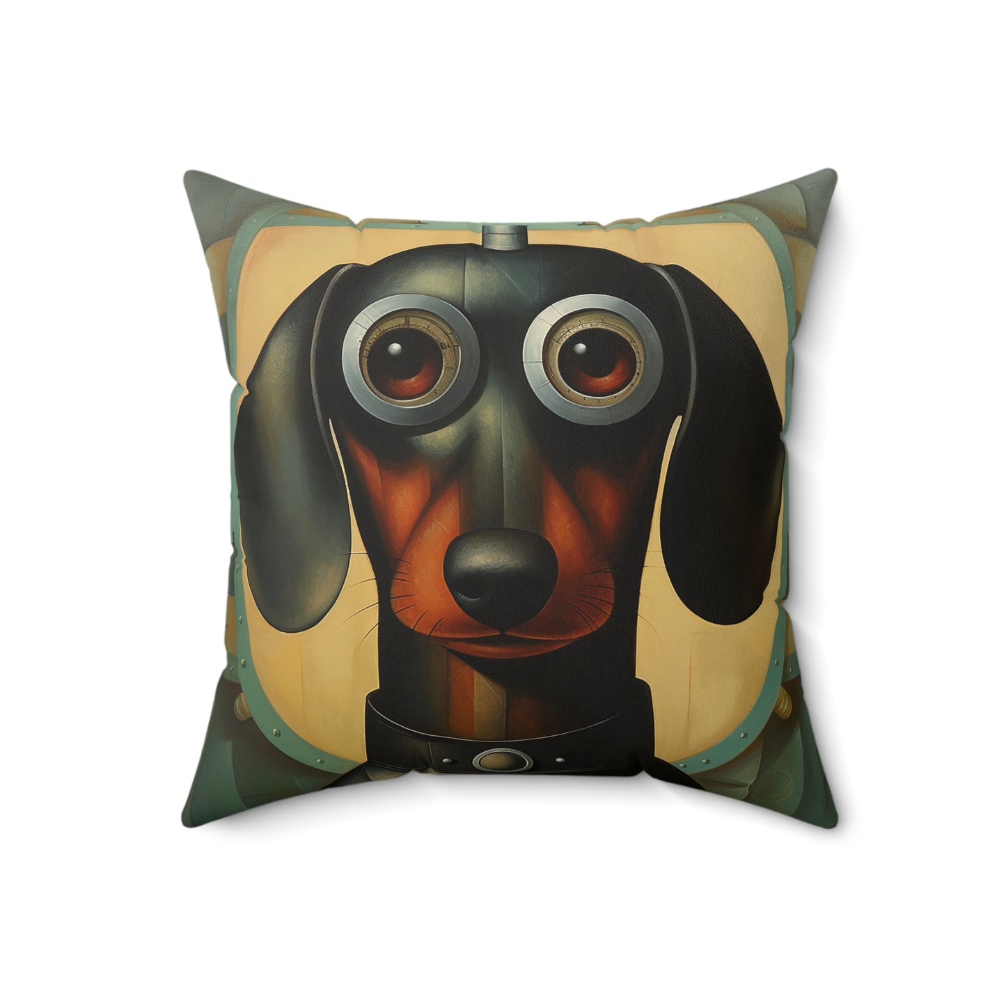 Dachshund Spun Polyester Square Pillow