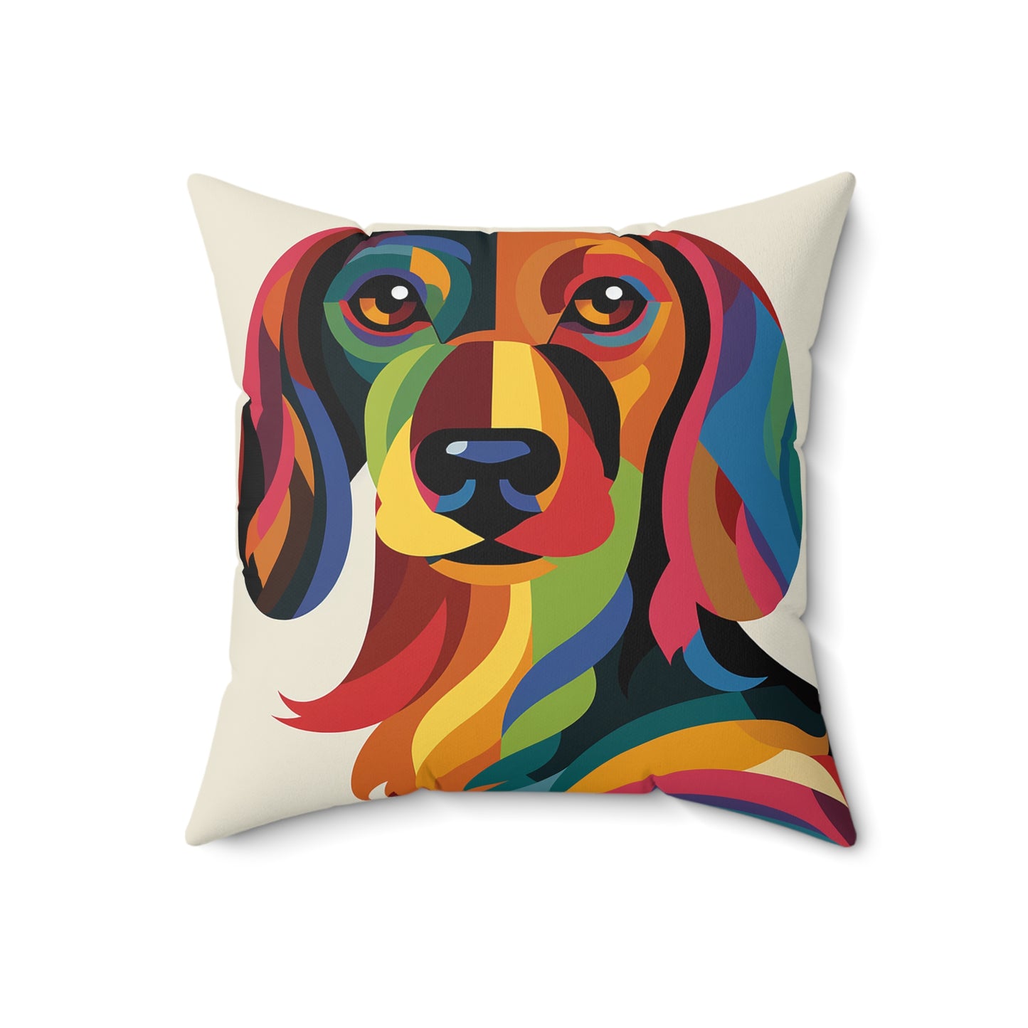 Dachshund Spun Polyester Square Pillow