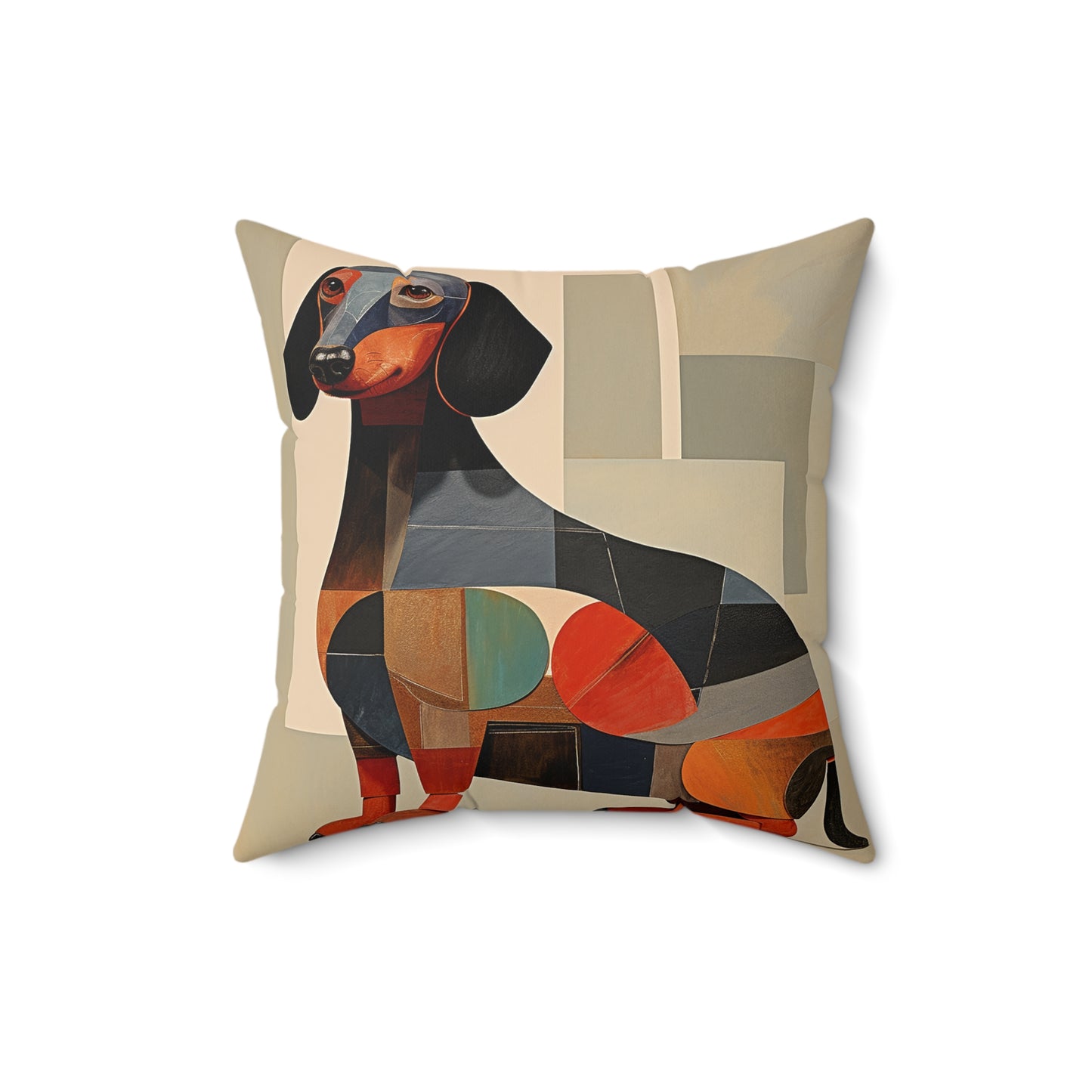 Dachshund Spun Polyester Square Pillow