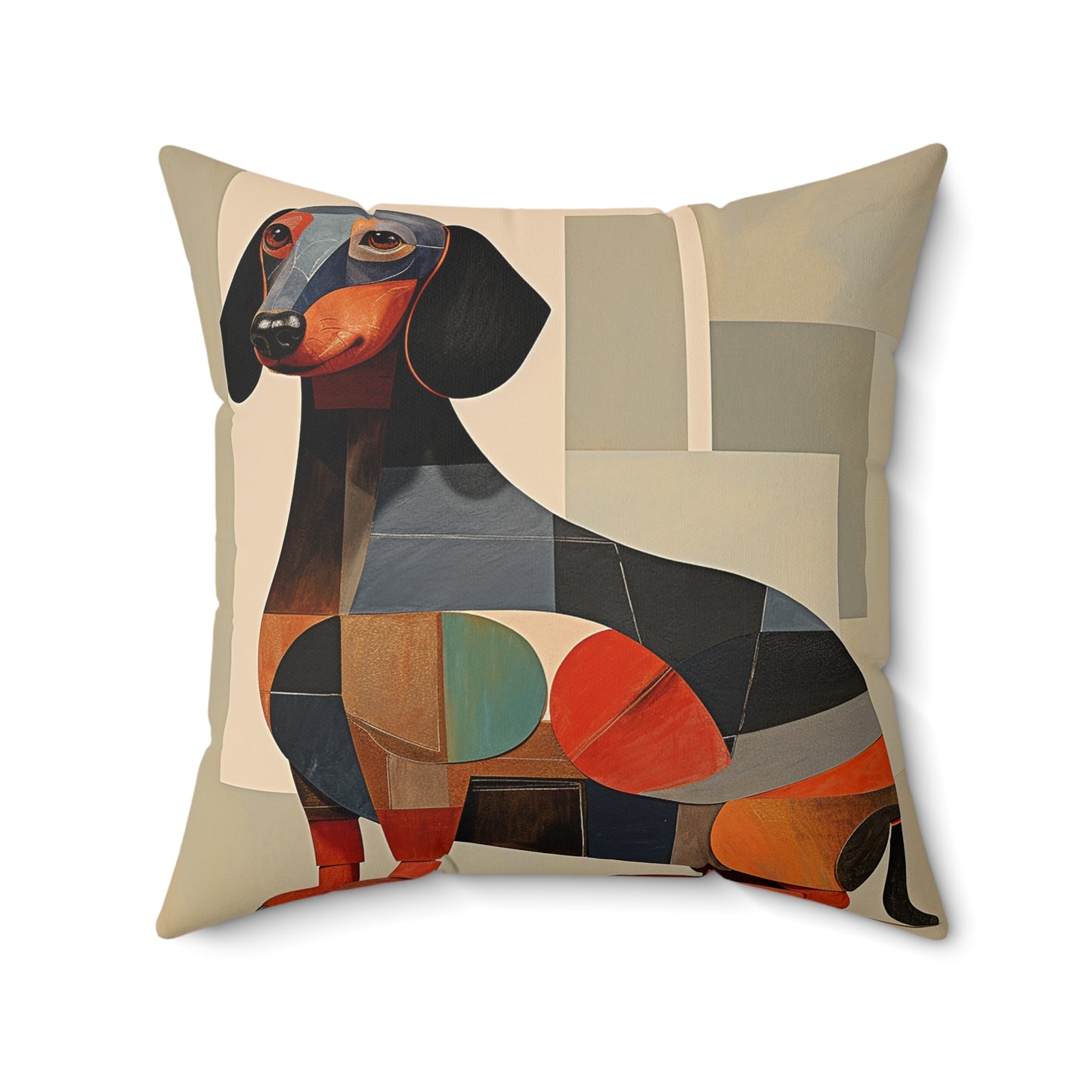 Dachshund Spun Polyester Square Pillow