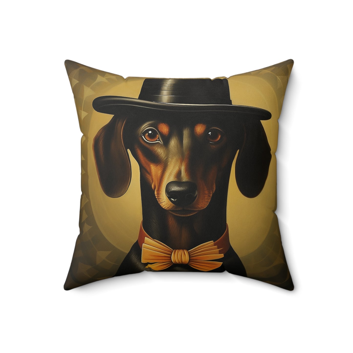 Dachshund Spun Polyester Square Pillow