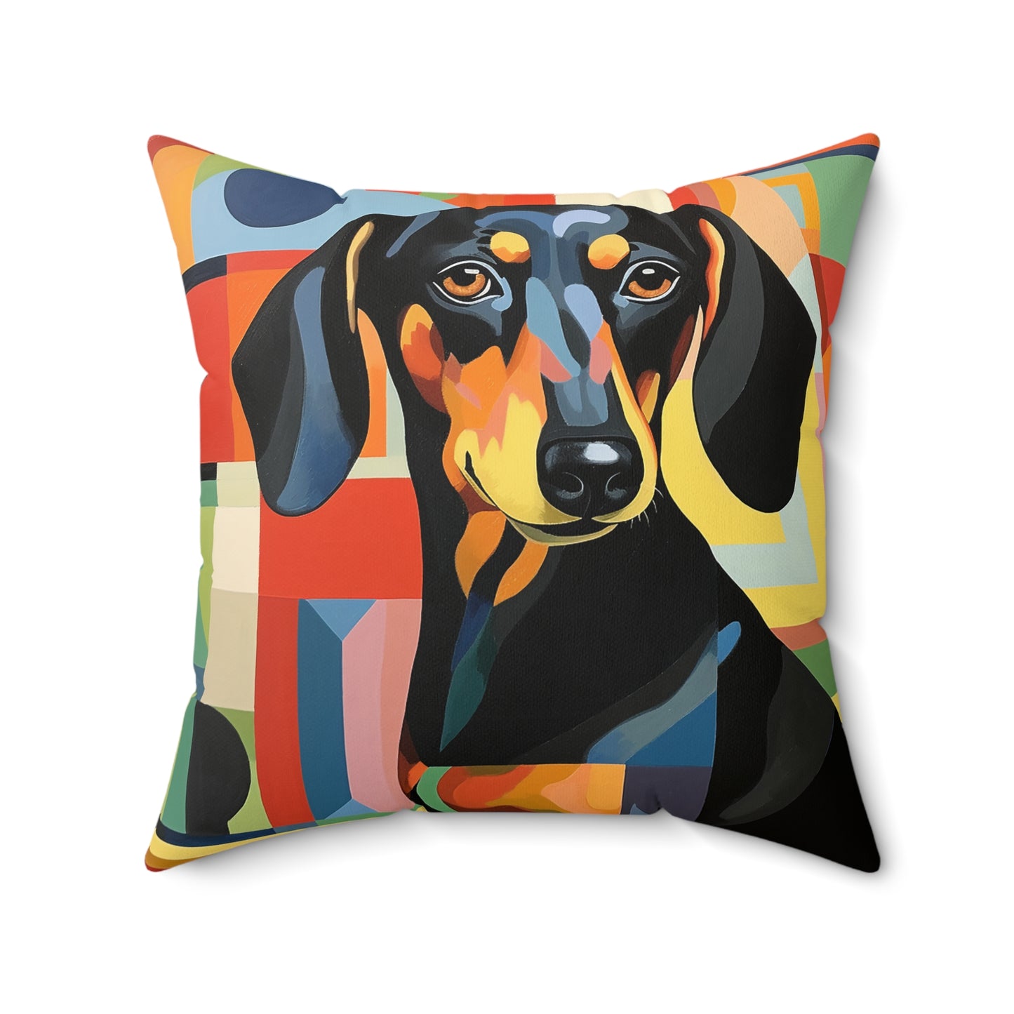 Dachshund Spun Polyester Square Pillow