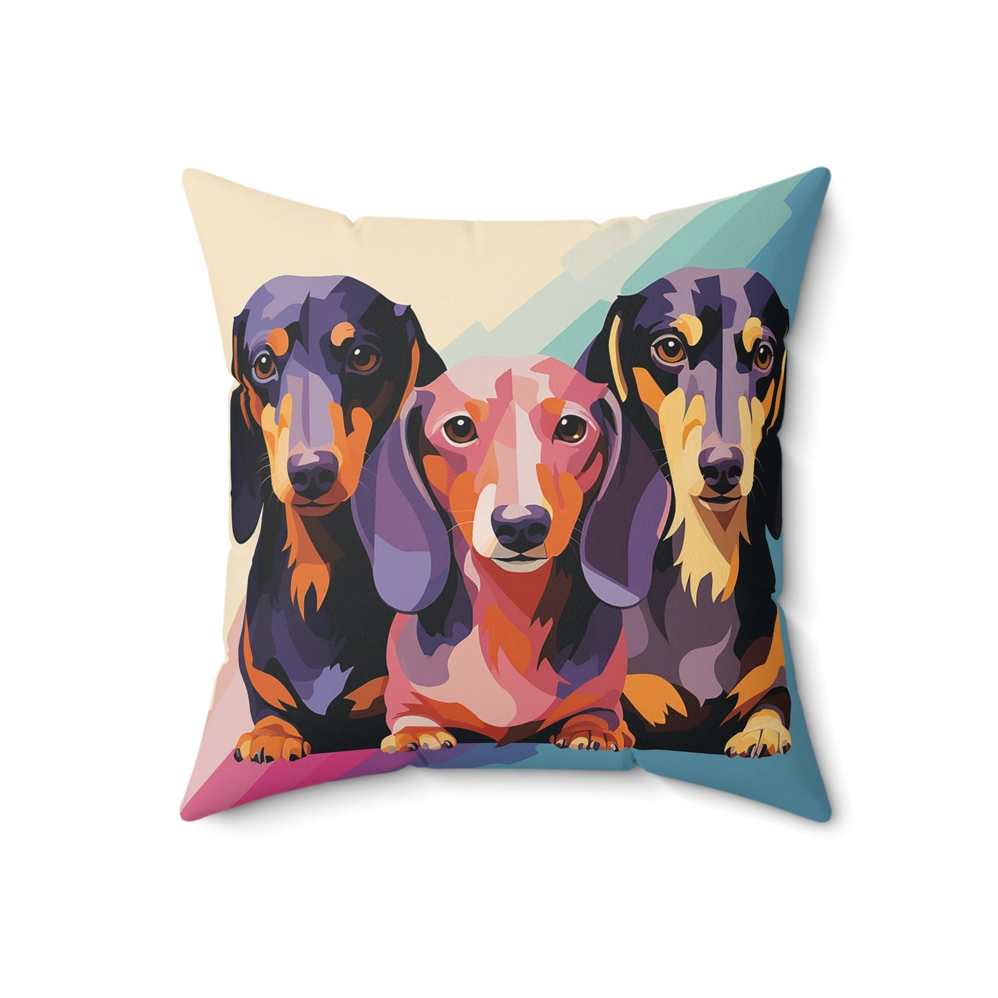 Dachshund Spun Polyester Square Pillow