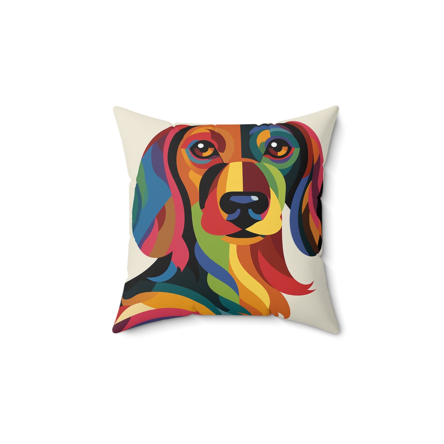 Dachshund Spun Polyester Square Pillow