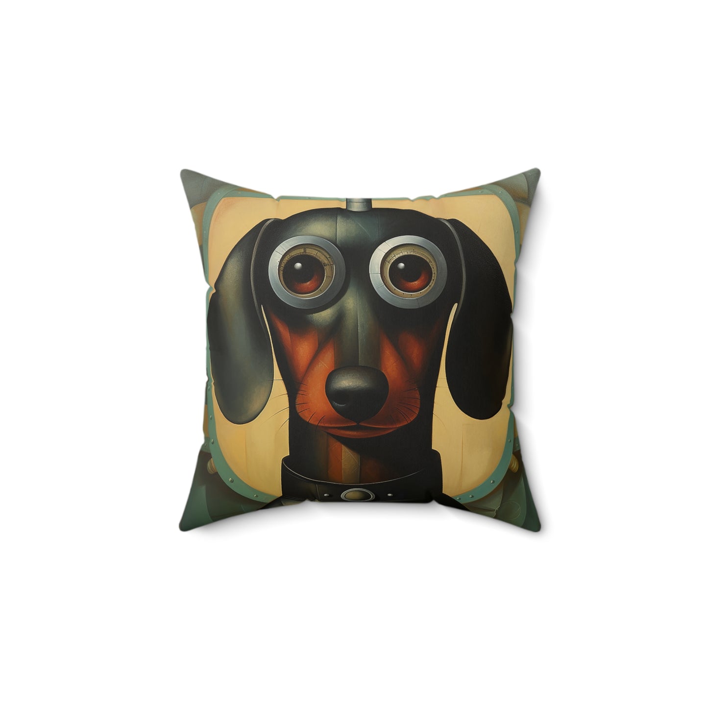 Dachshund Spun Polyester Square Pillow