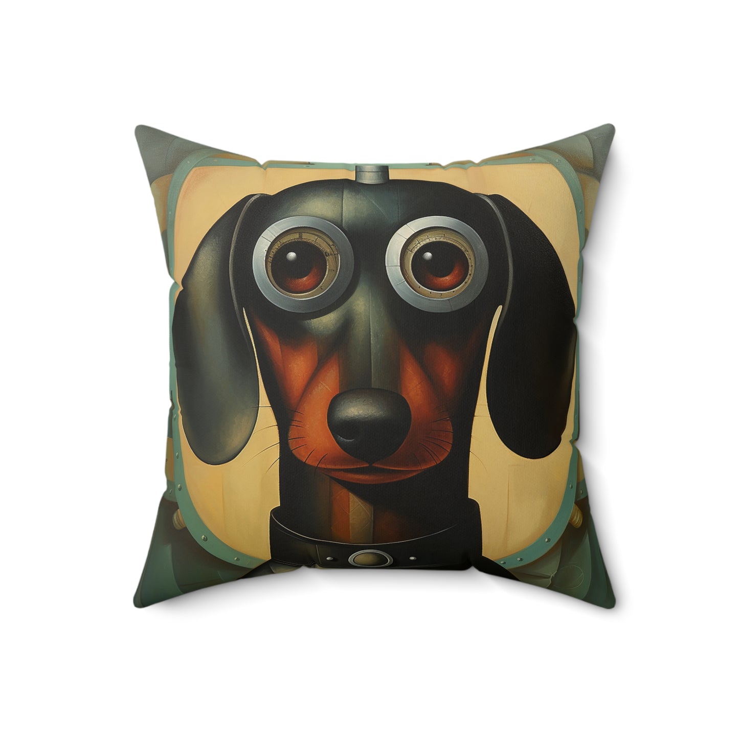 Dachshund Spun Polyester Square Pillow