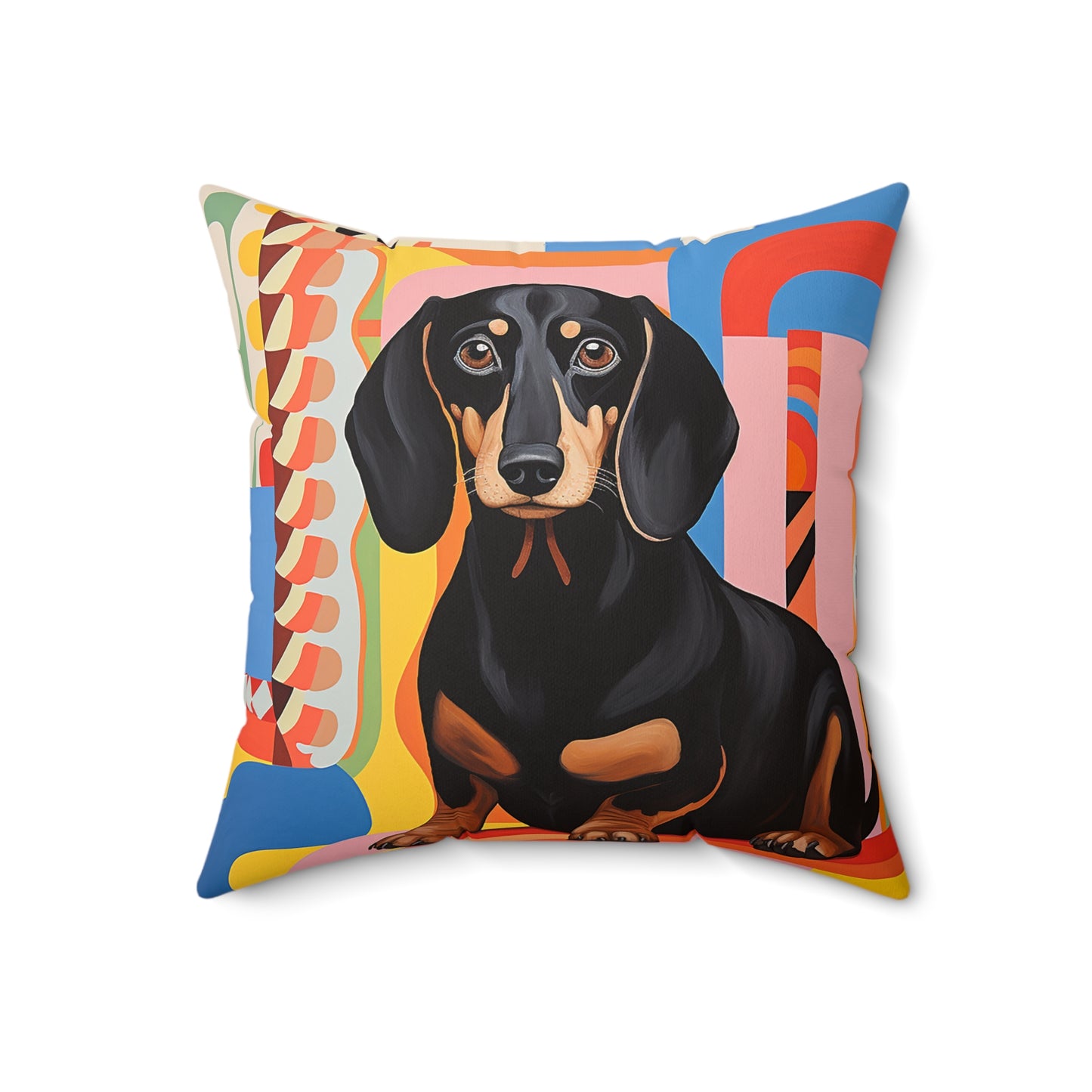 Dachshund Spun Polyester Square Pillow