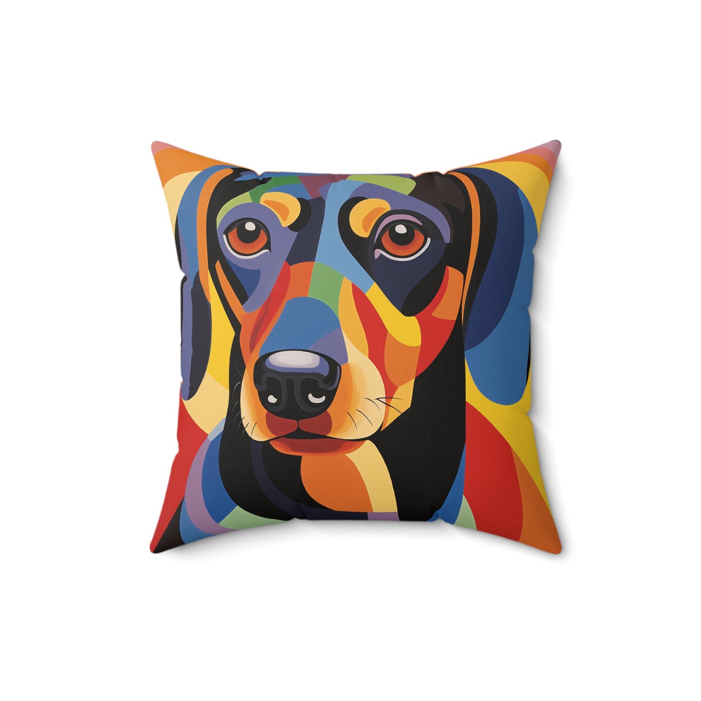 Dachshund Spun Polyester Square Pillow