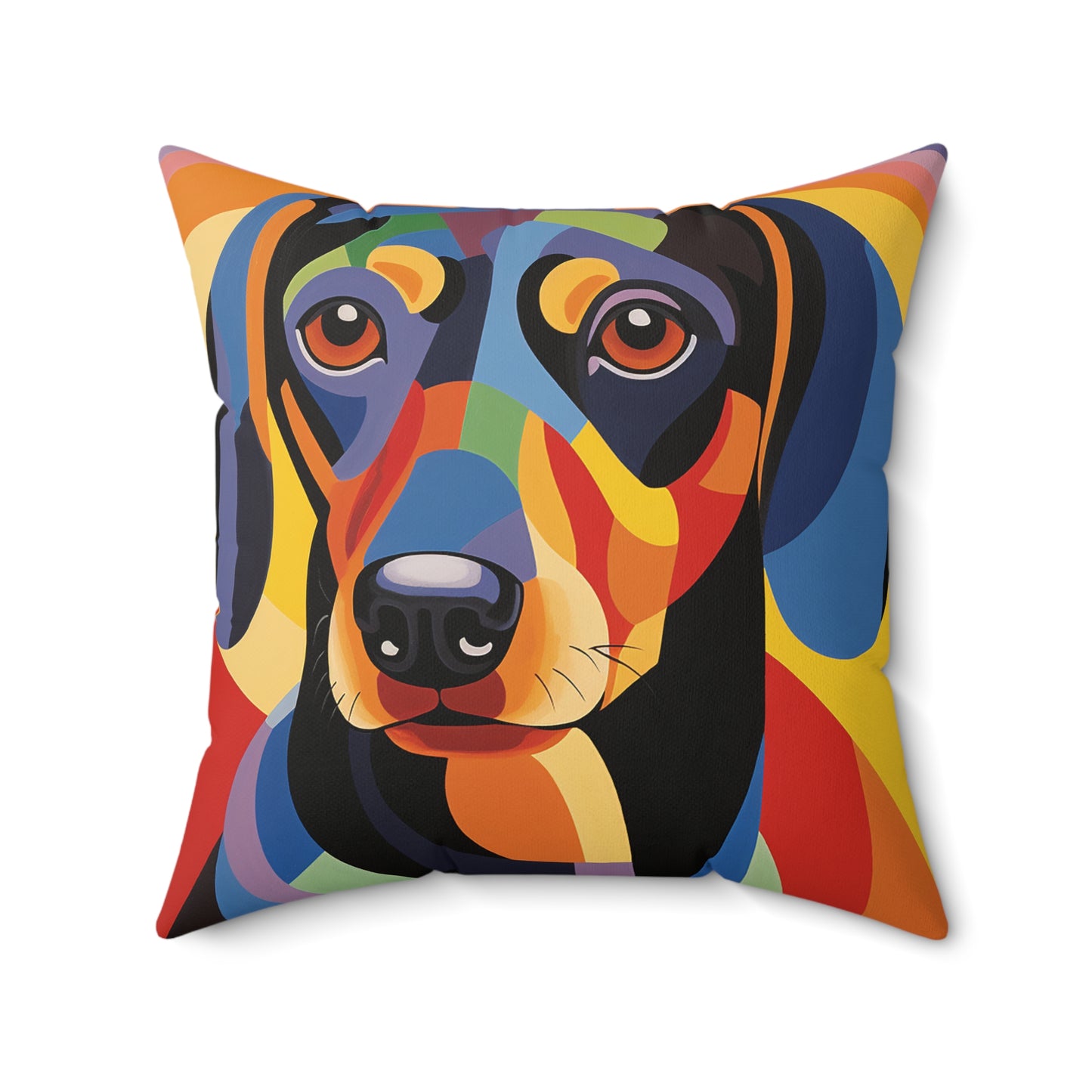 Dachshund Spun Polyester Square Pillow