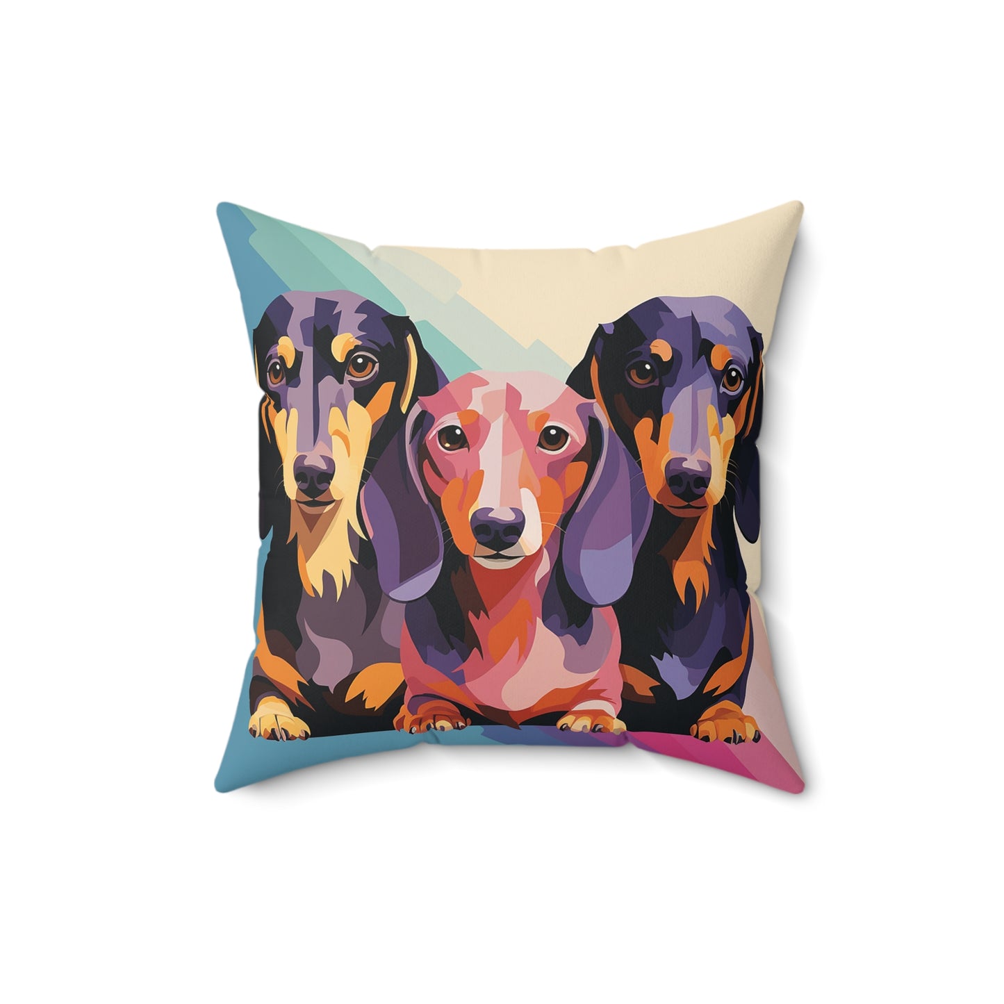 Dachshund Spun Polyester Square Pillow