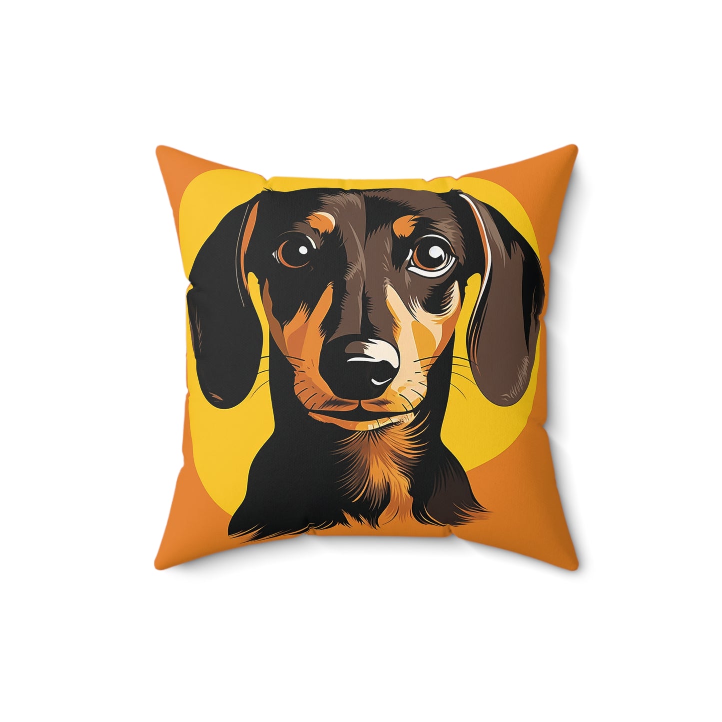 Dachshund Spun Polyester Square Pillow