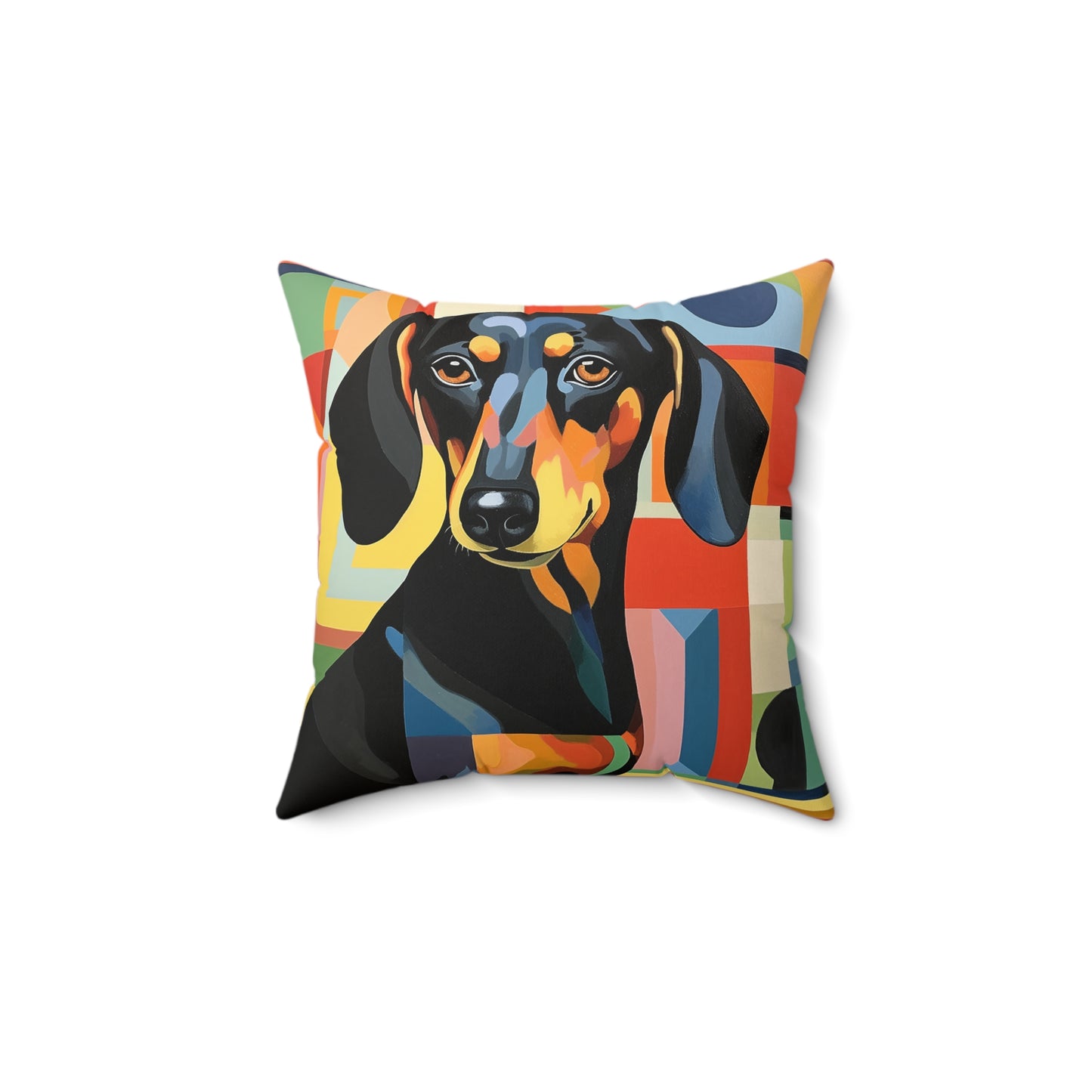 Dachshund Spun Polyester Square Pillow