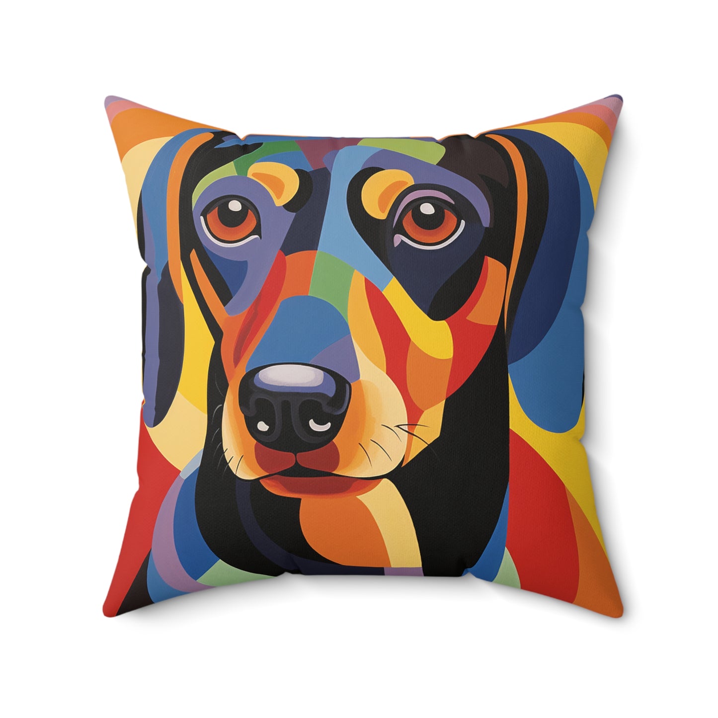 Dachshund Spun Polyester Square Pillow