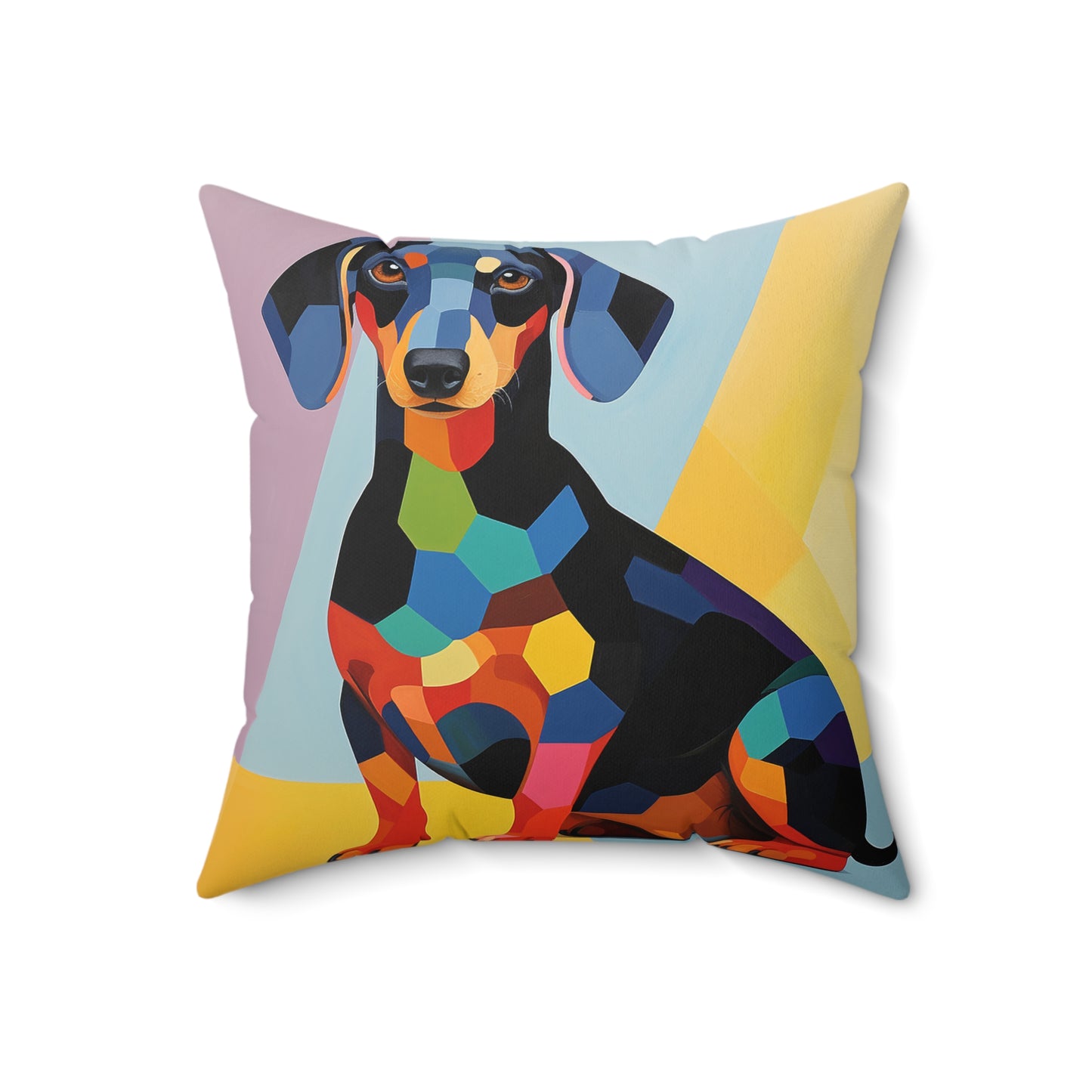 Dachshund Spun Polyester Square Pillow