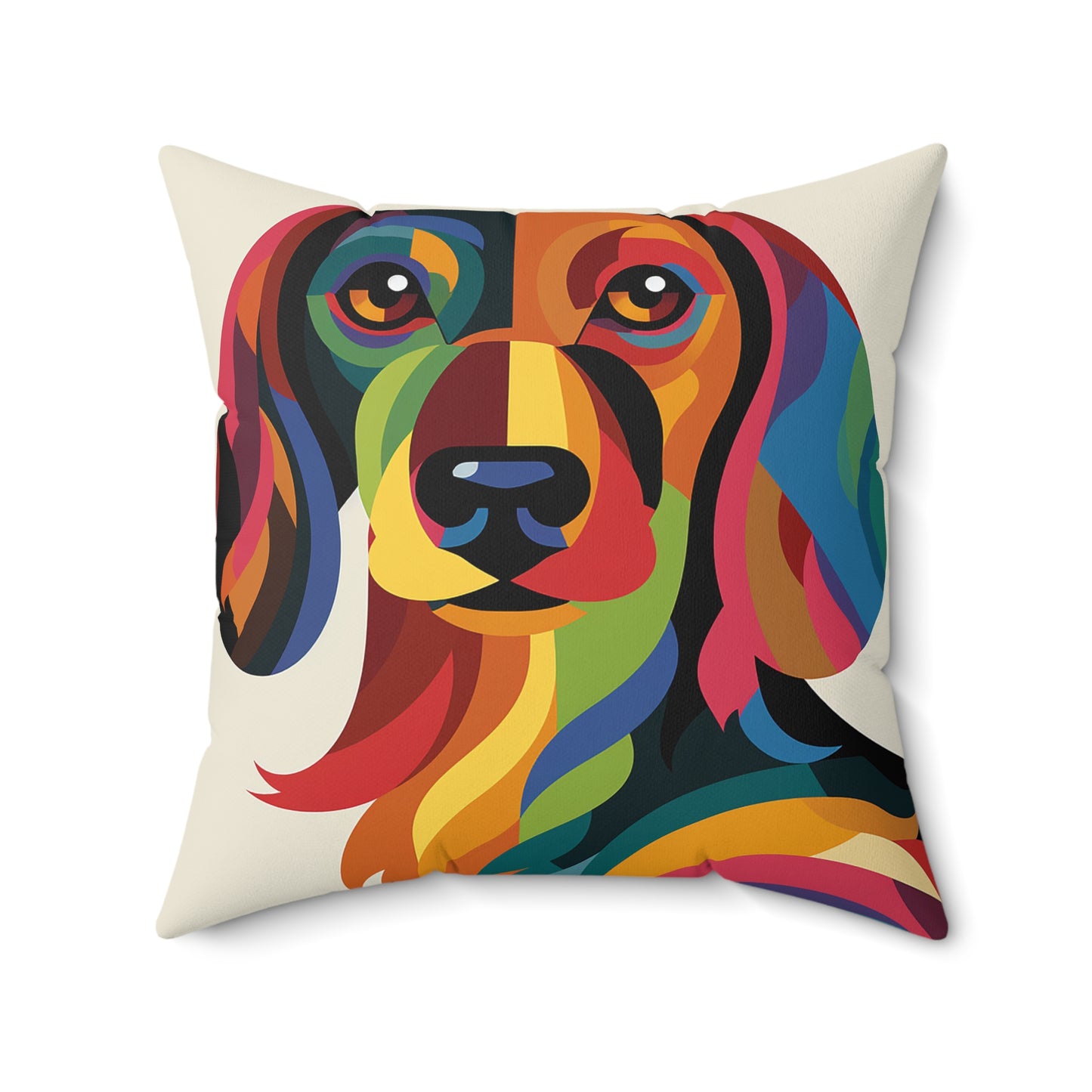 Dachshund Spun Polyester Square Pillow